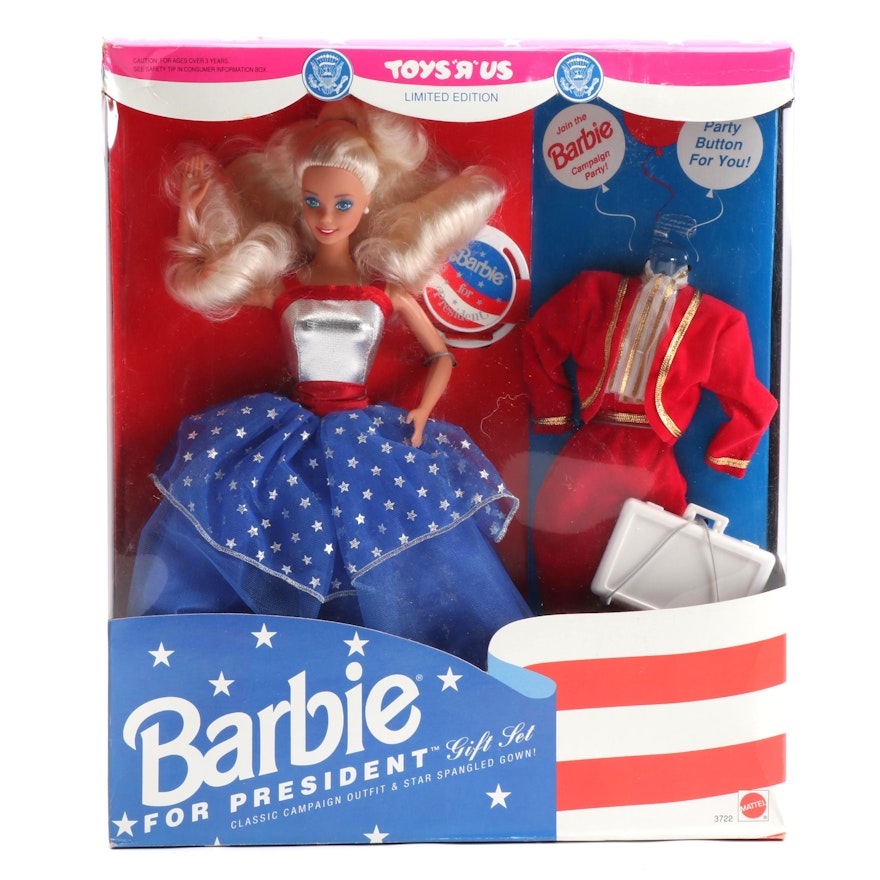 Mattel Barbie "For President" Gift Set in Original Packaging, 1991