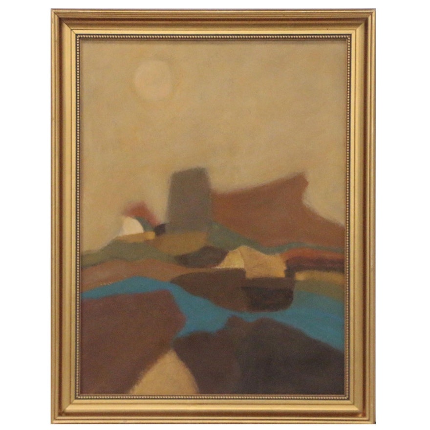 Eugene De Smith Abstract Landscape Oil Painting