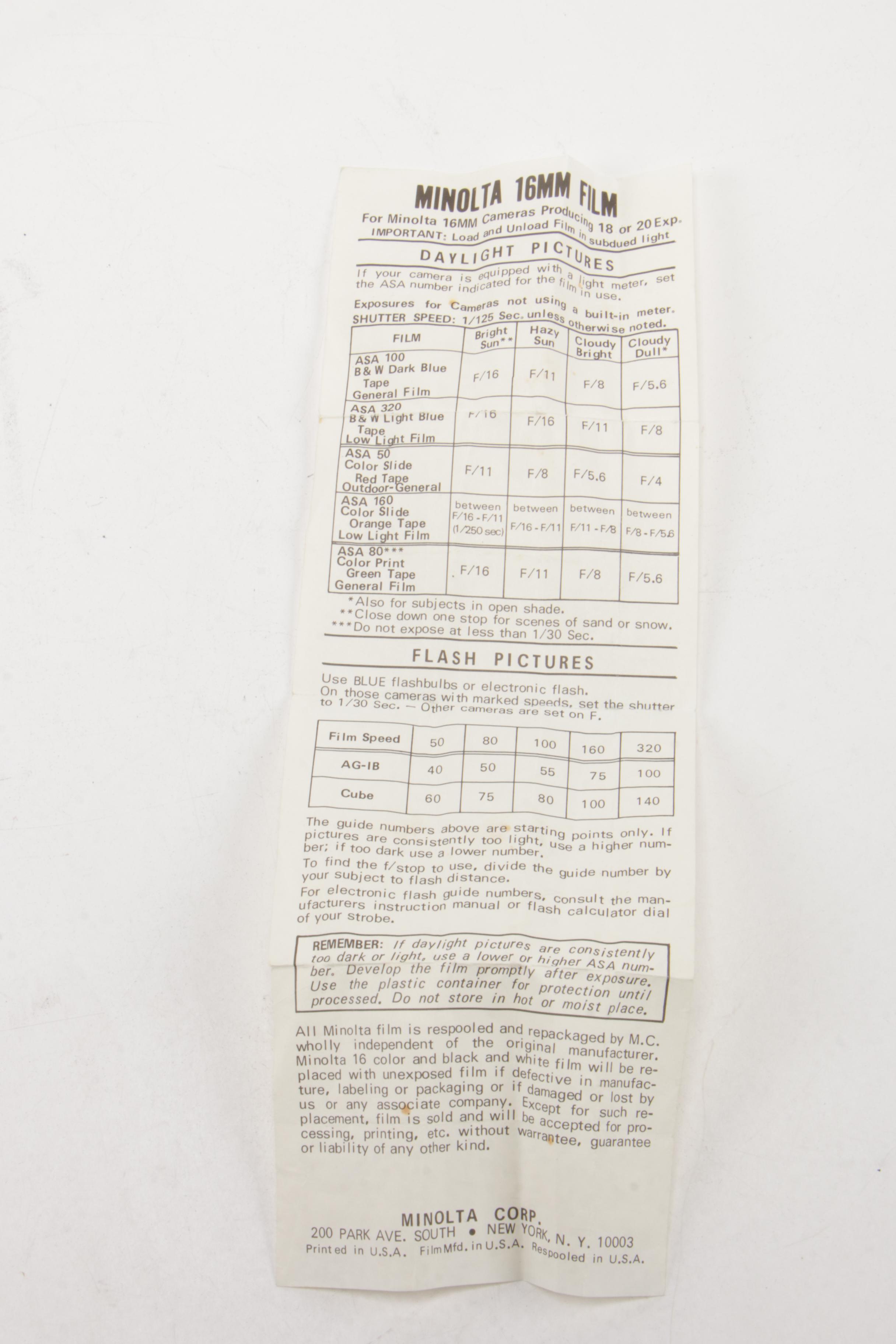 Minolta -16, Rollei 16S and Yashika 16EE Subminiature Cameras