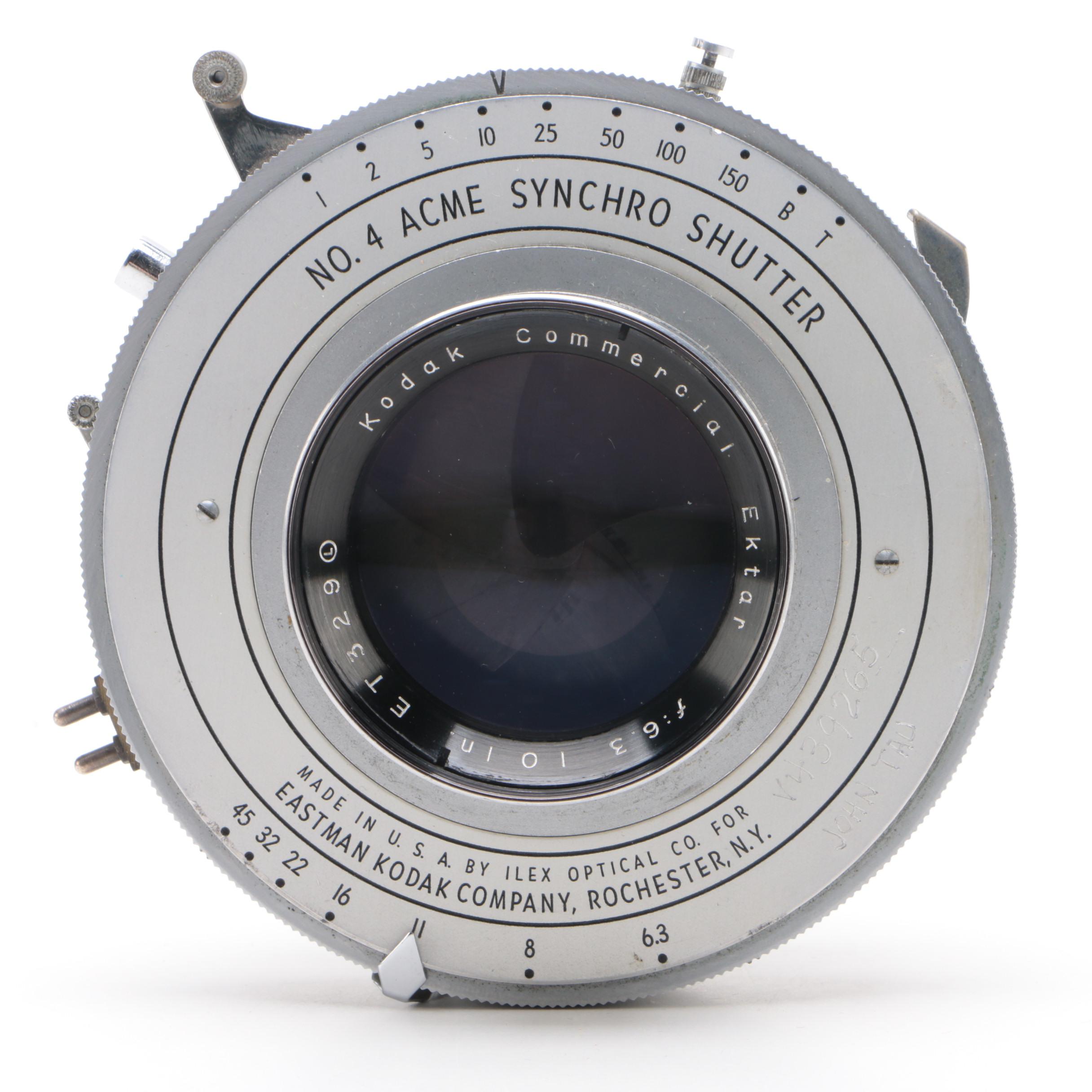 Acme Synchro Shutter with Kodak Commercial Ektar Lens
