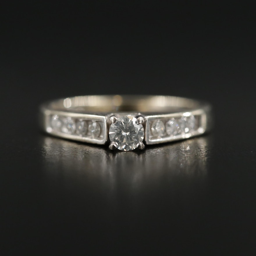 14K White Gold 0.32 CTW Diamond Ring