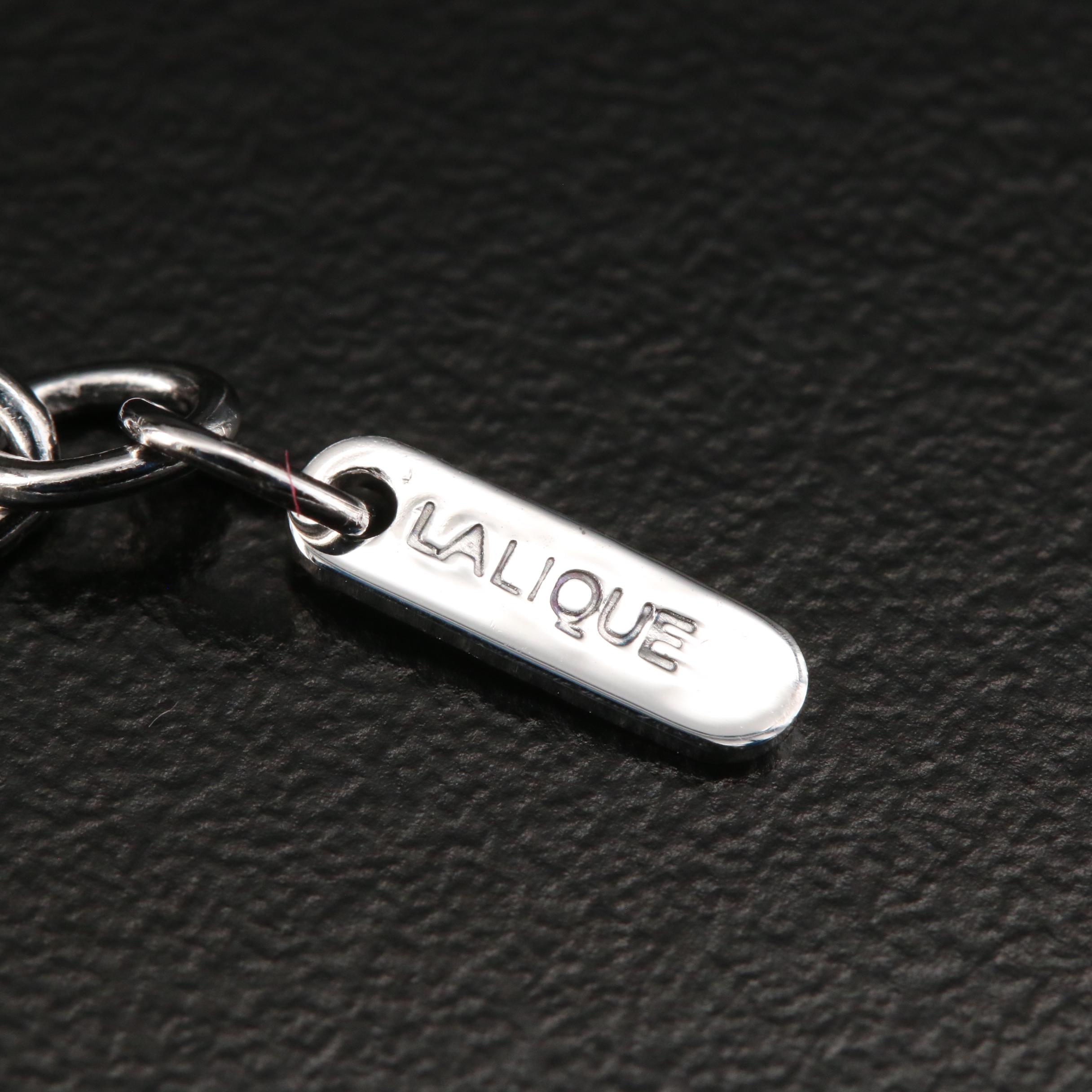 Lalique "Lijiang Noir" Sterling Crystal Necklace