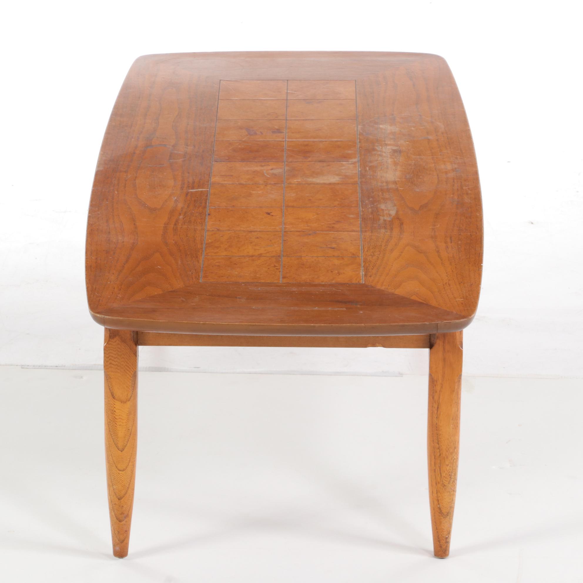 Lane Mid Century Modern Walnut Coffee and Side Table