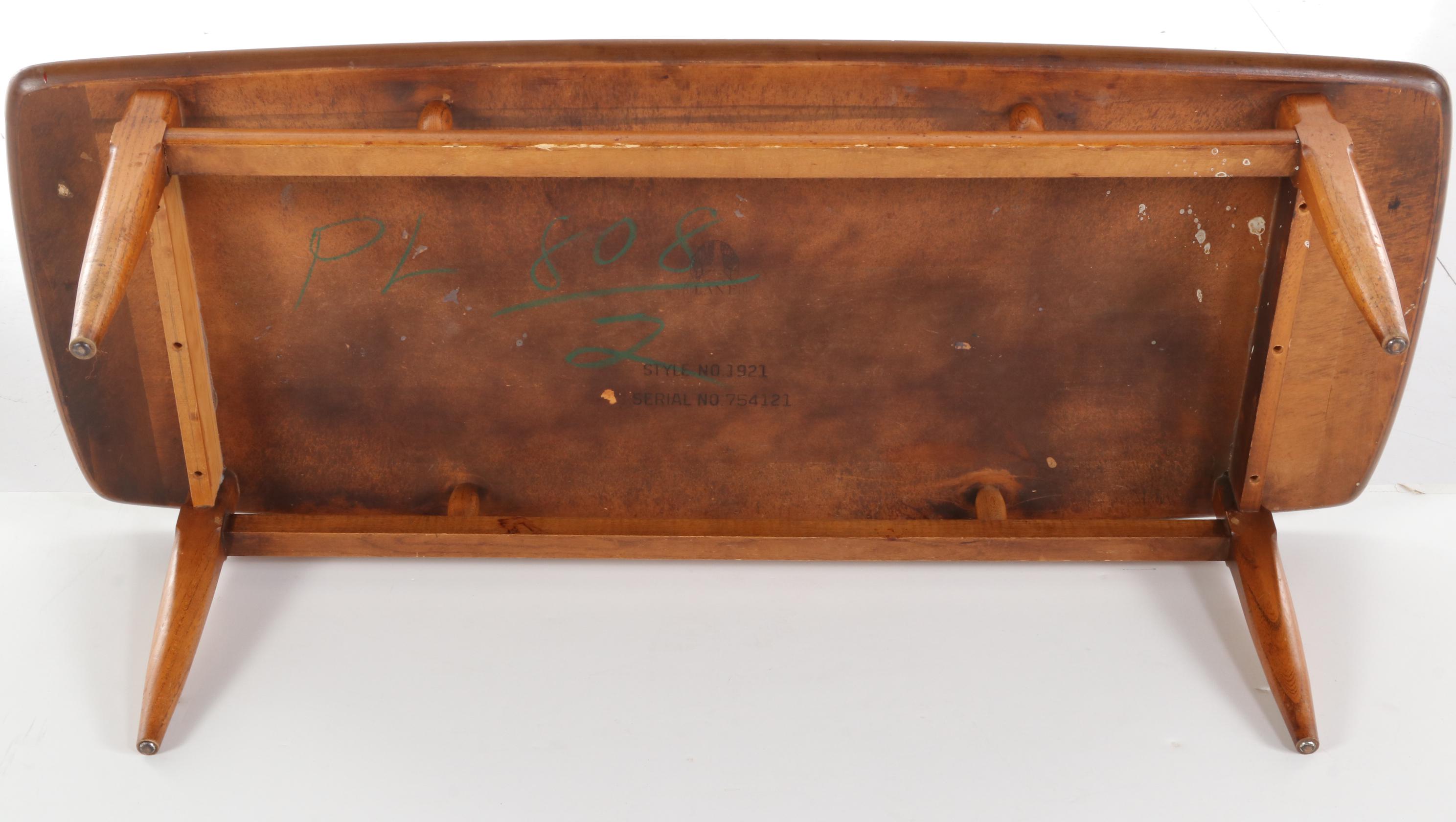 Lane Mid Century Modern Walnut Coffee and Side Table