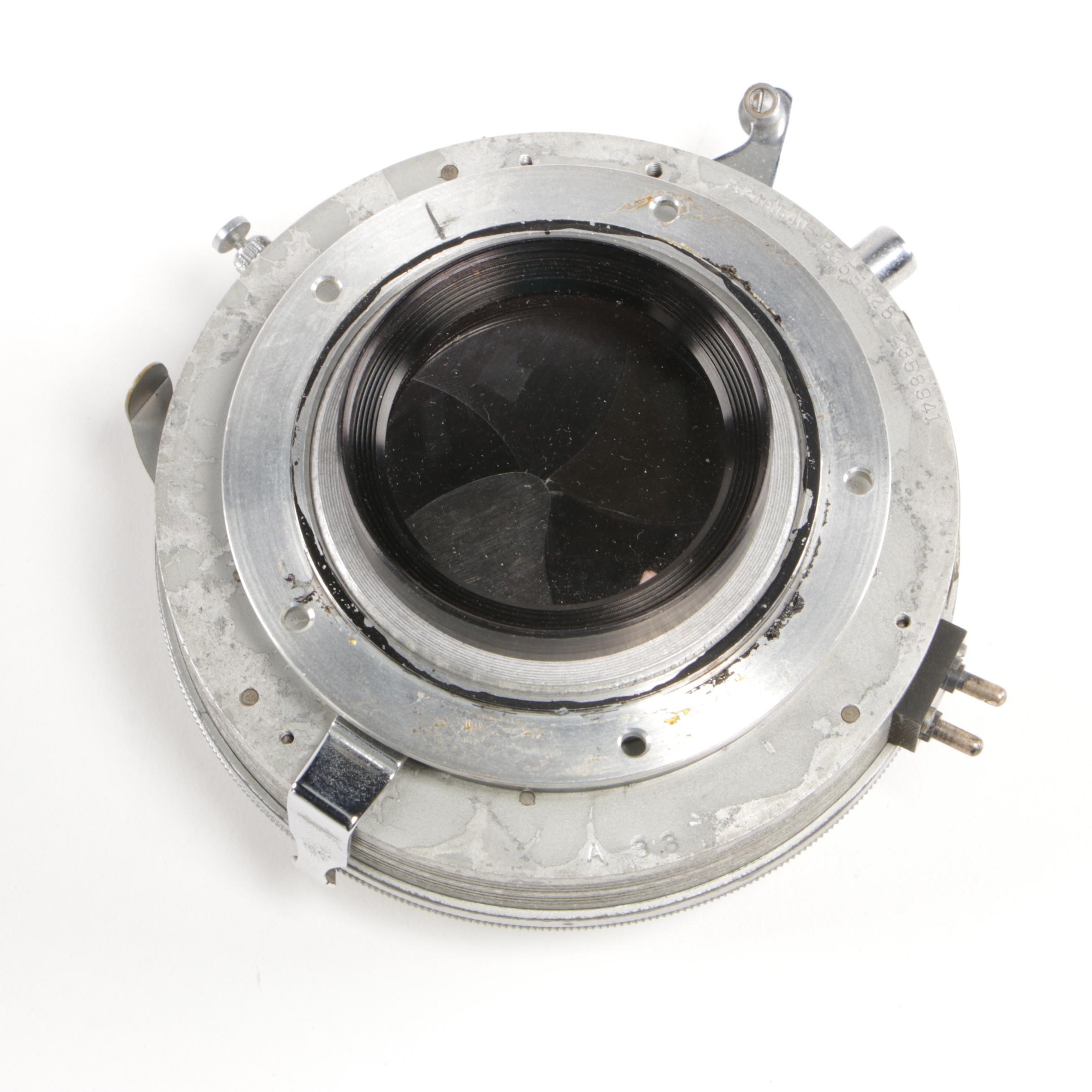 Kodak Commercial Ektar 8 1/2" Lens with No. 3 Acme Synchro Shutter and Filters