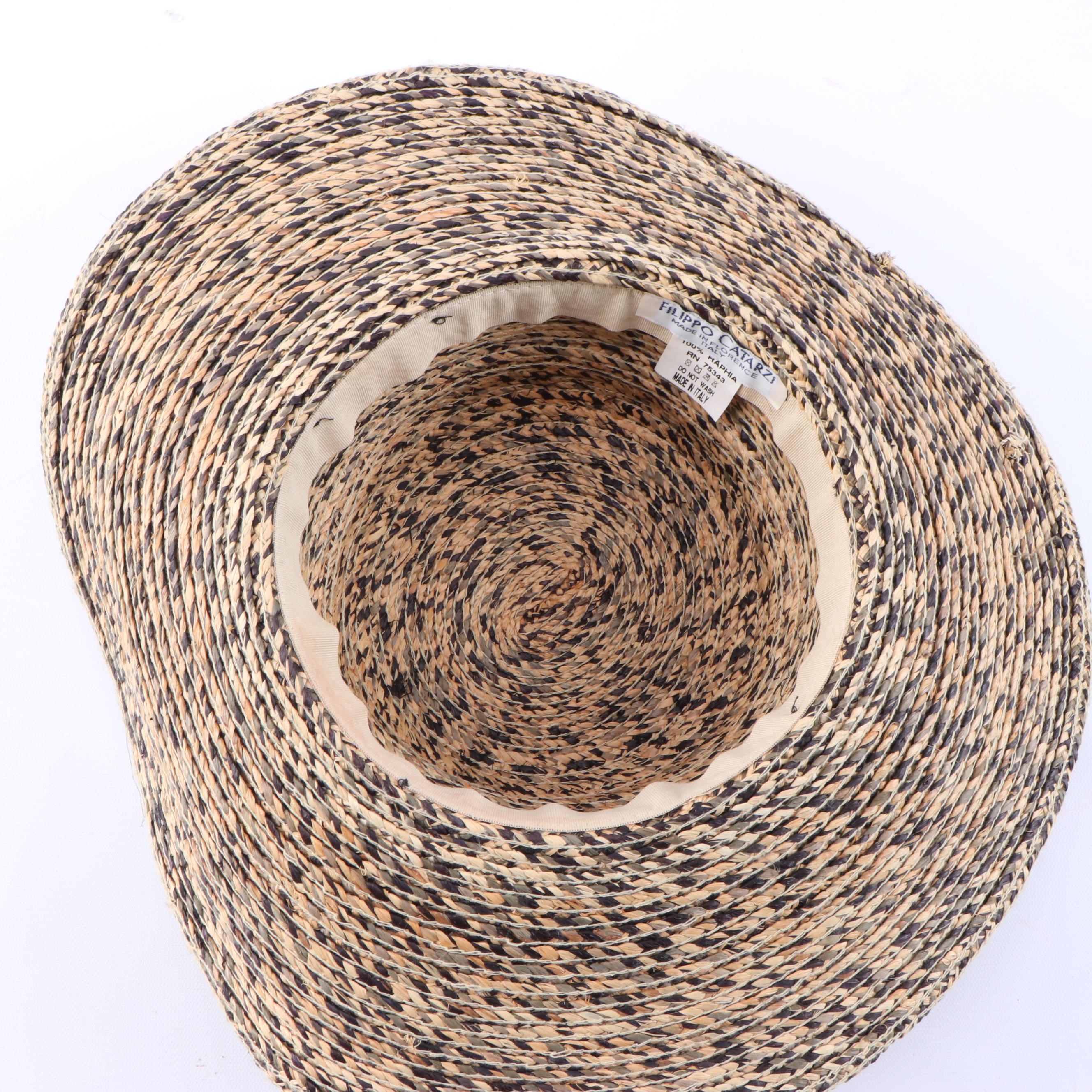 Filippo Catarzi Raffia Sun Hat, Made in Italy