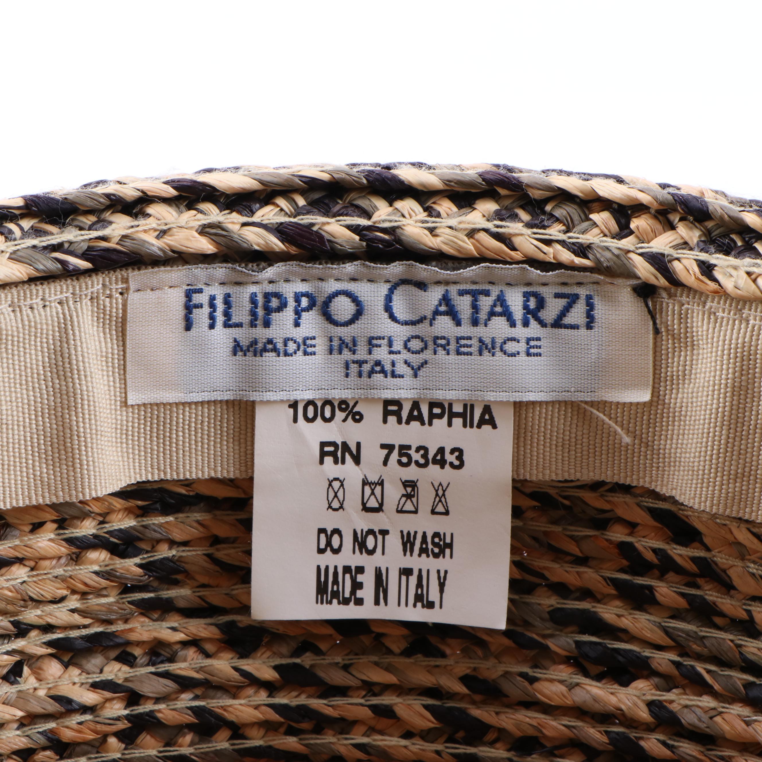Filippo Catarzi Raffia Sun Hat, Made in Italy