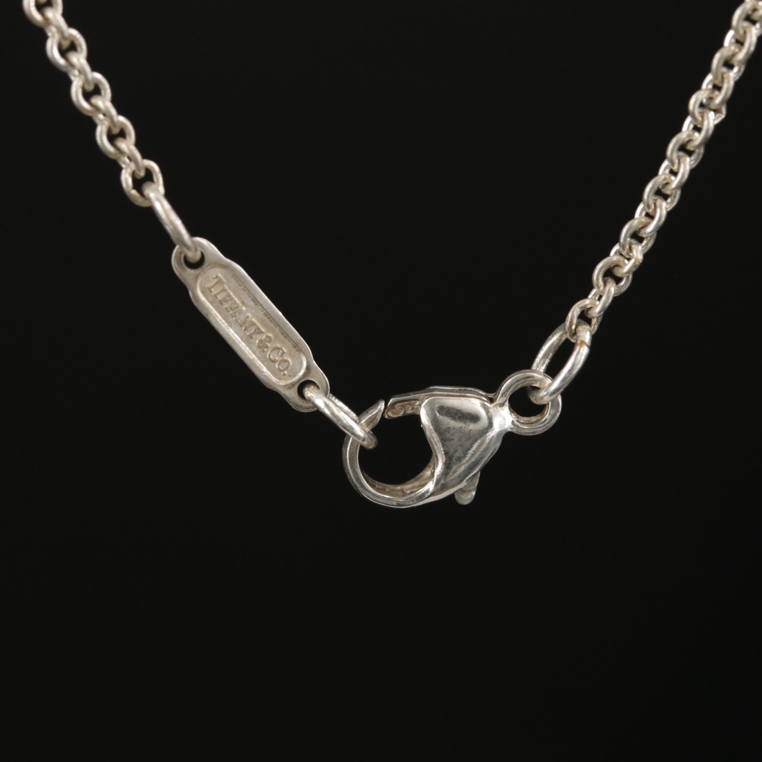 Tiffany & Co Sterling Lock Pendant Necklace