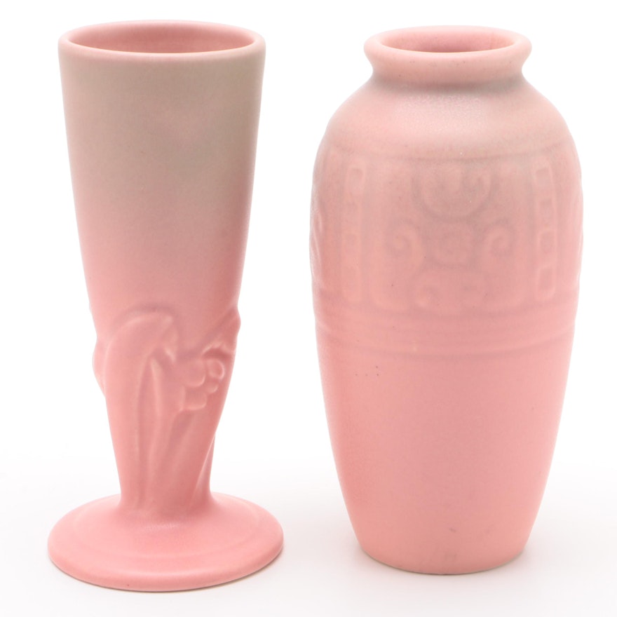 Rookwood Pottery Matte Glaze Ceramic Production Vases