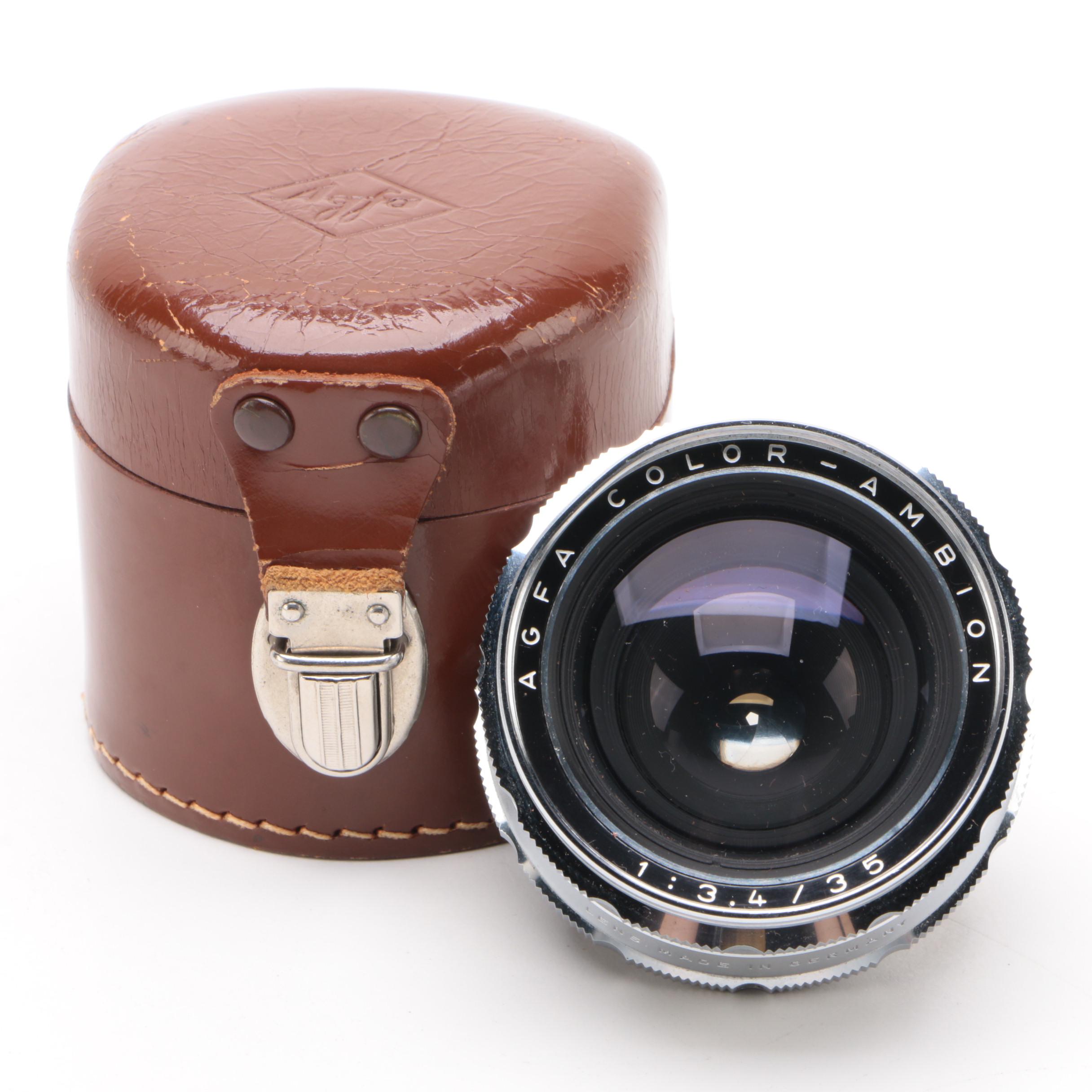 Agfa Color-Ambion Wide Angle Lens 1:3.4 35mm with Case