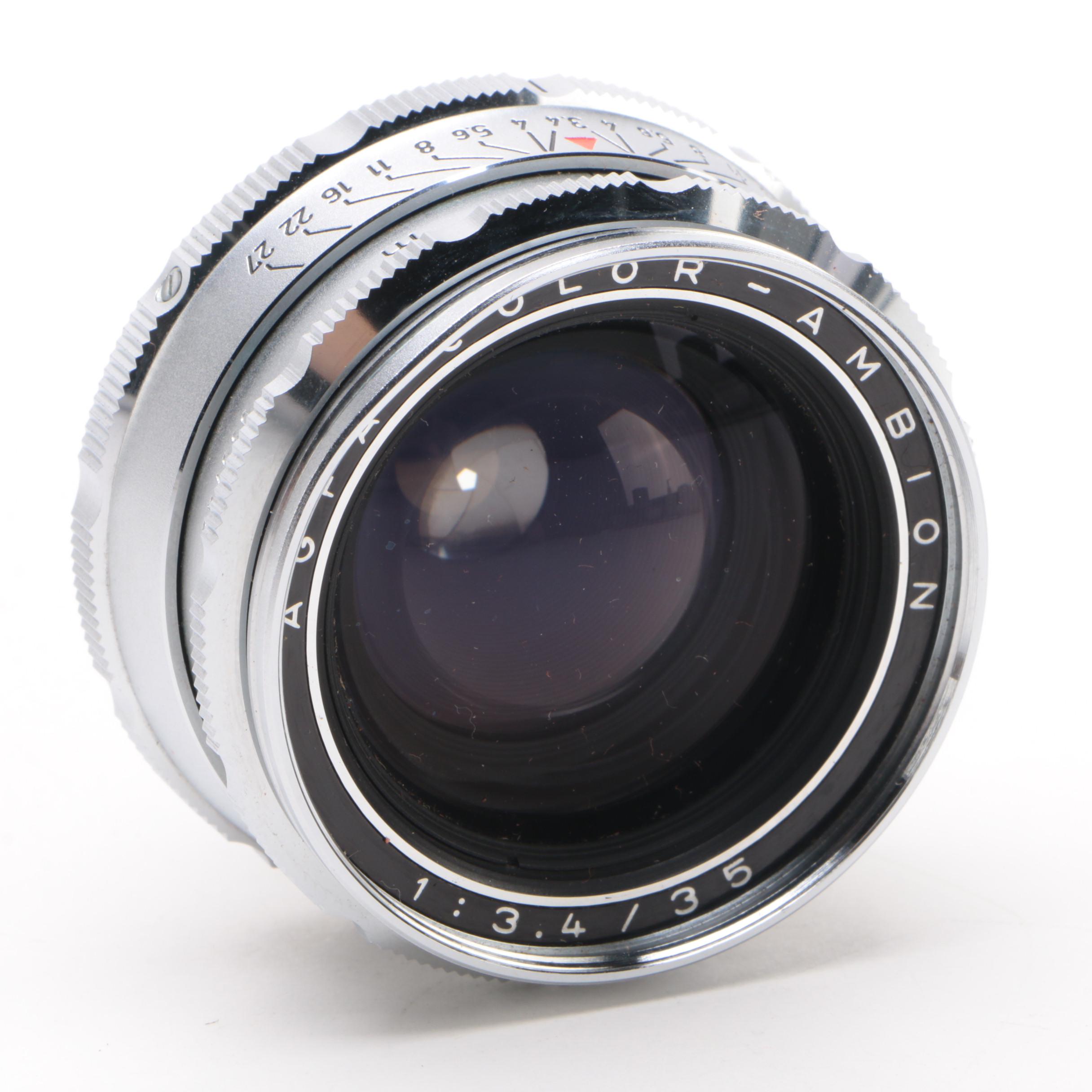 Agfa Color-Ambion Wide Angle Lens 1:3.4 35mm with Case