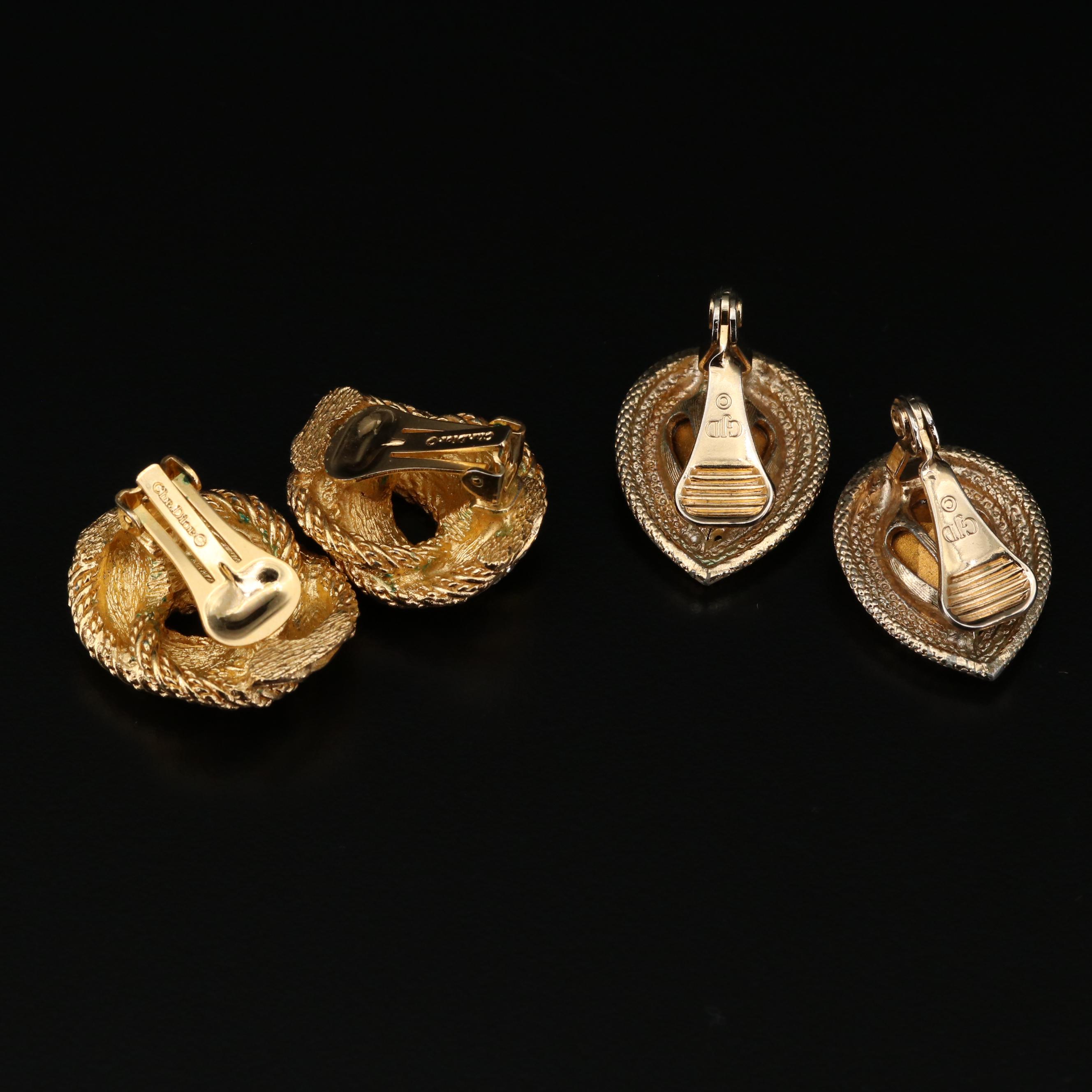 Christian Dior, Edwin Pearl, Garnay and Ginnie Johnson Brooches and Earrings