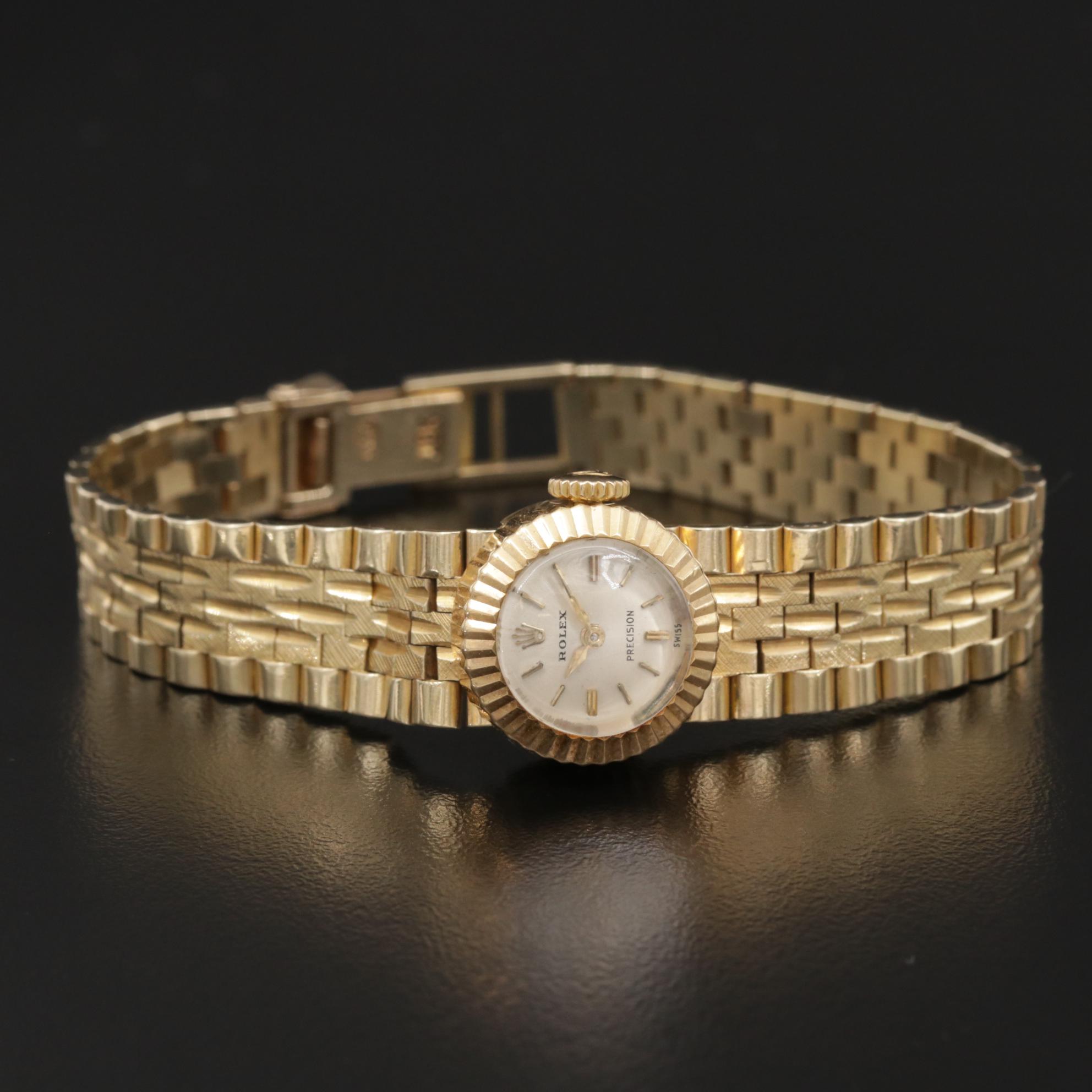 Rolex Chameleon Model 8788 18K Gold Watch and 18K Gold Band