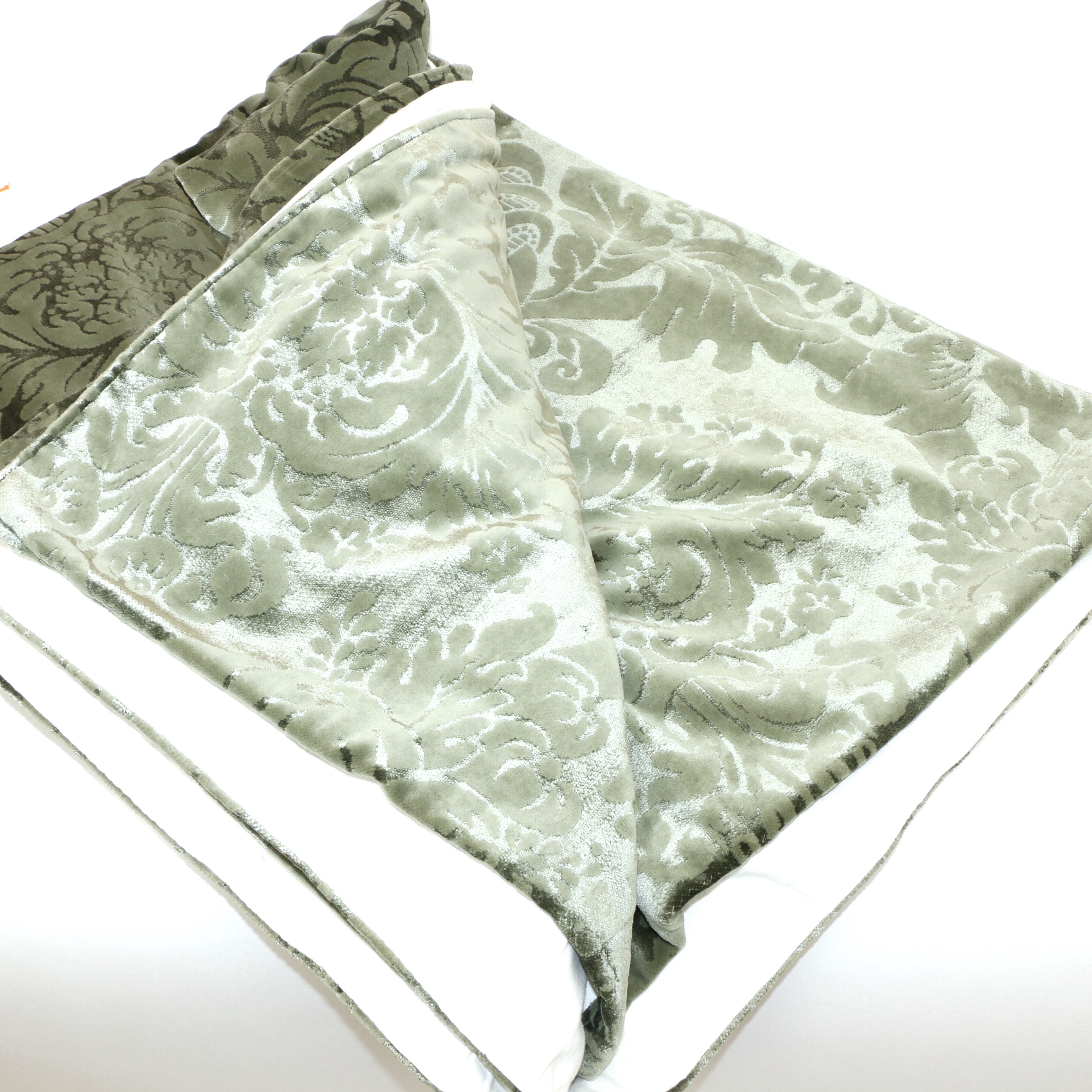Green Velvet Patterned Bedspread