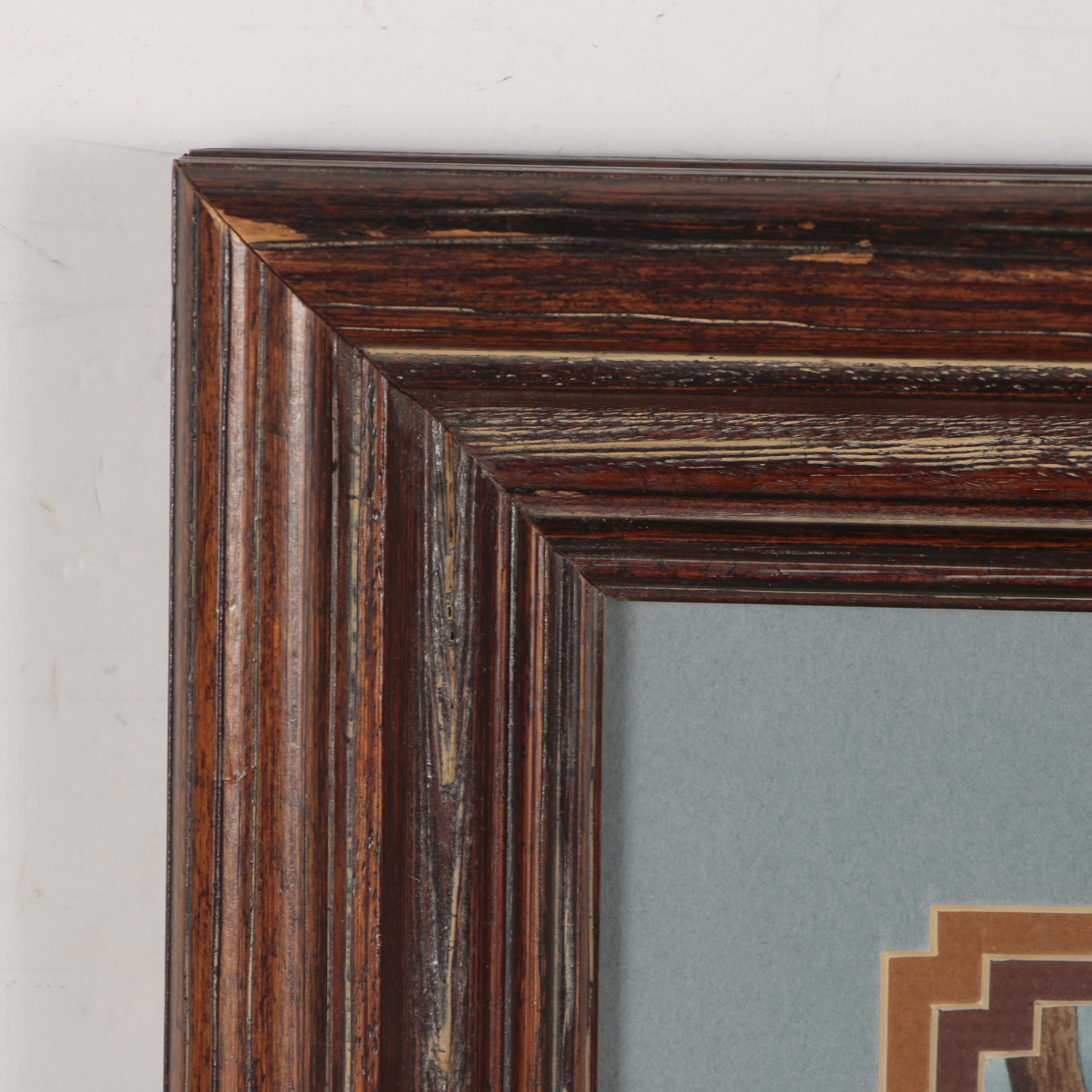 Bill Selfridge Winter Landscape Watercolor Painting with Turkey, 1984