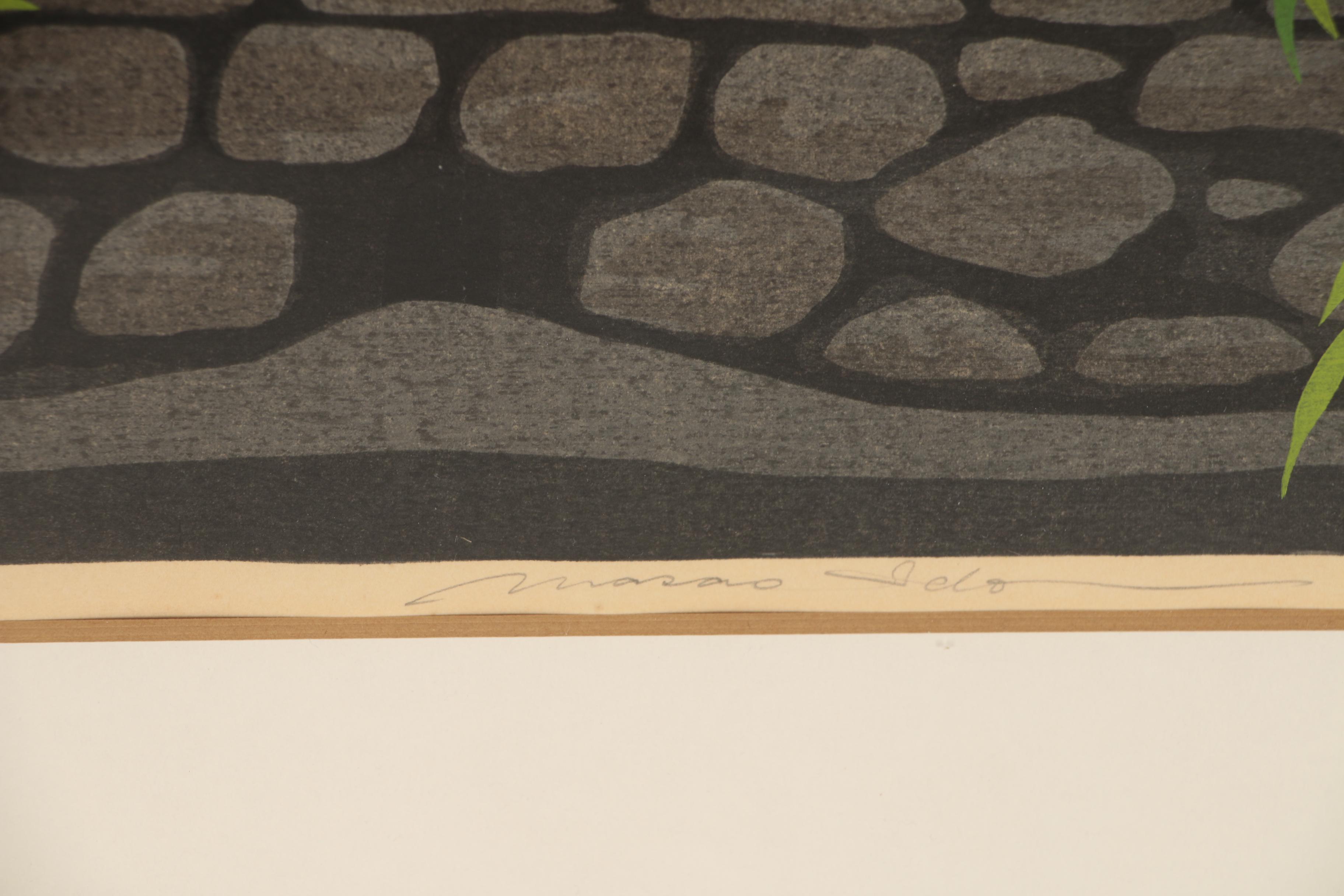 Masao Ido Woodblock Print "Shinbashi", 1984