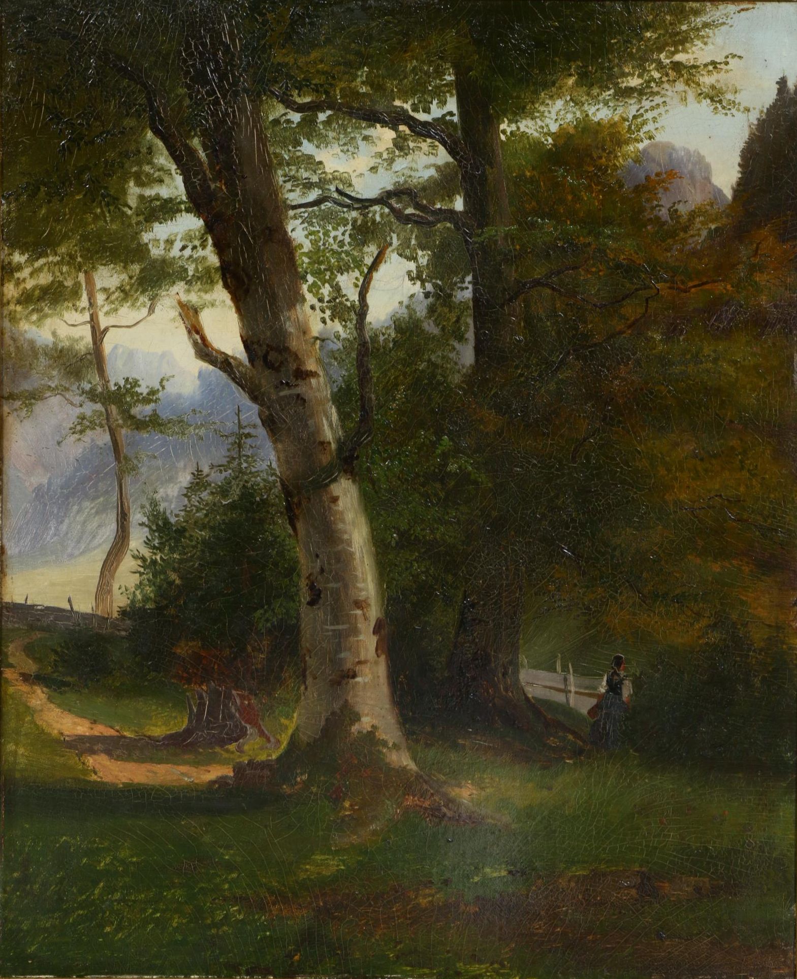 Landscape with Figure Oil Painting