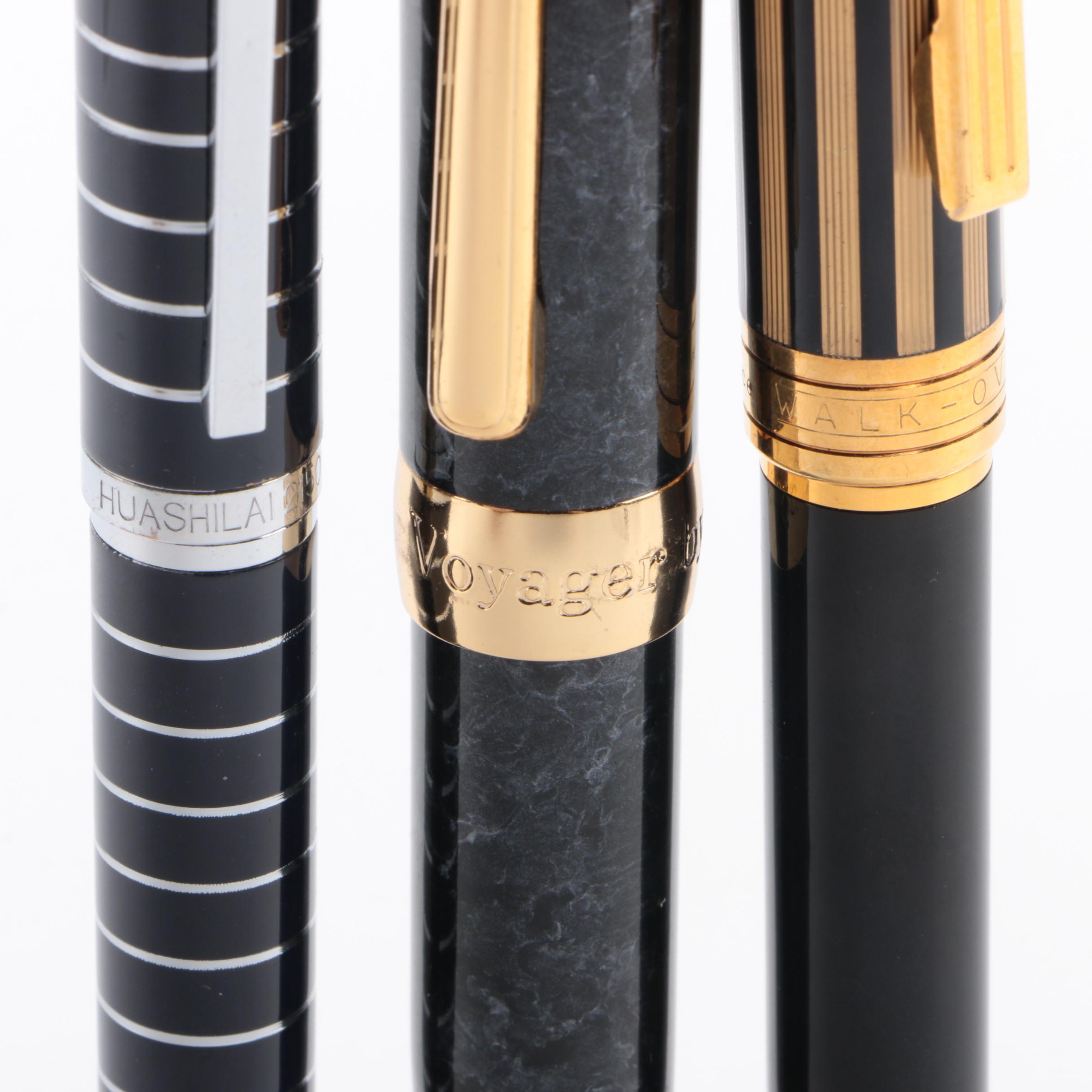 Fujiyama "Voyager", Huashilai 2150, and Walk-Over Fountain Pens