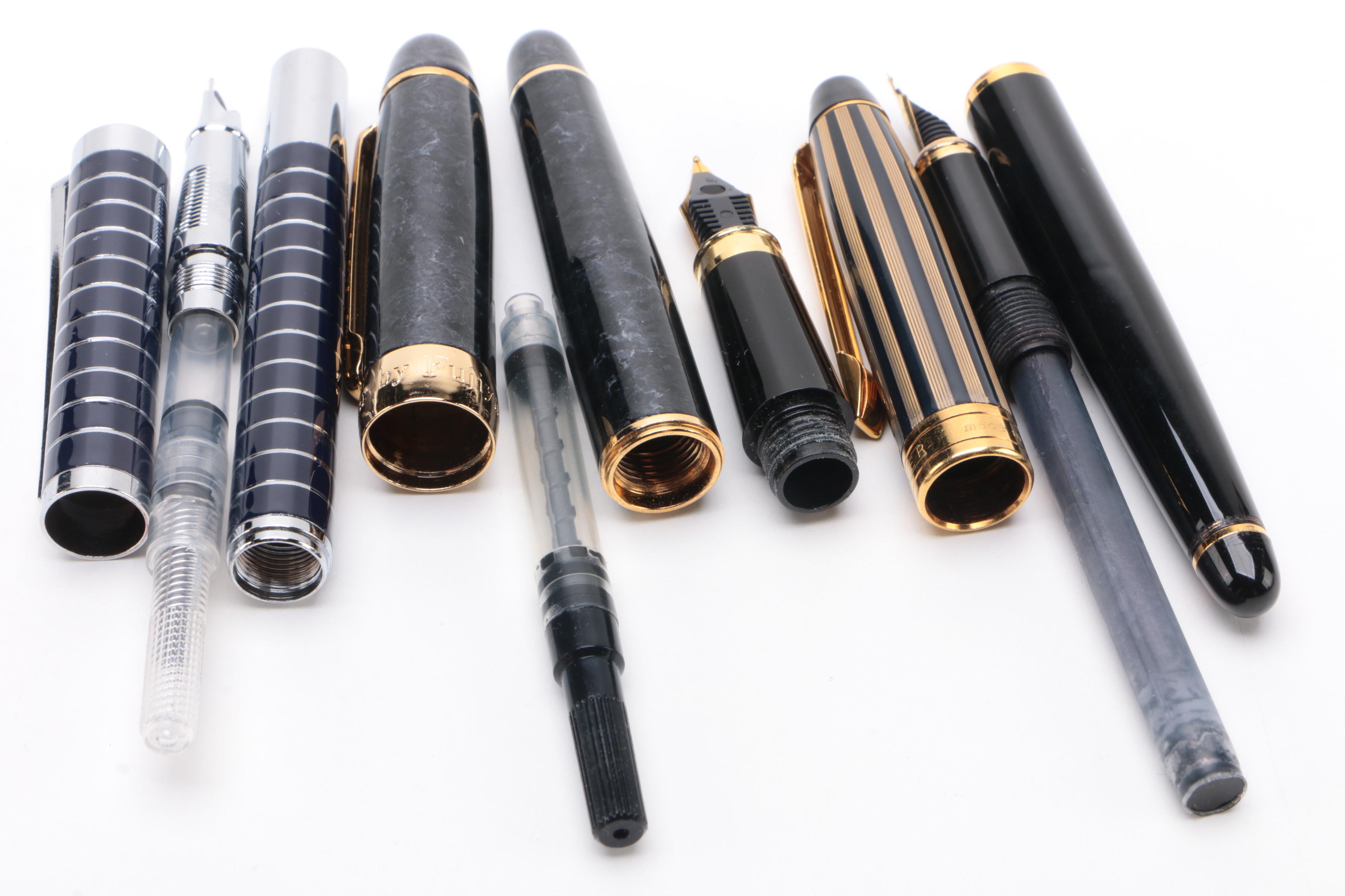 Fujiyama "Voyager", Huashilai 2150, and Walk-Over Fountain Pens