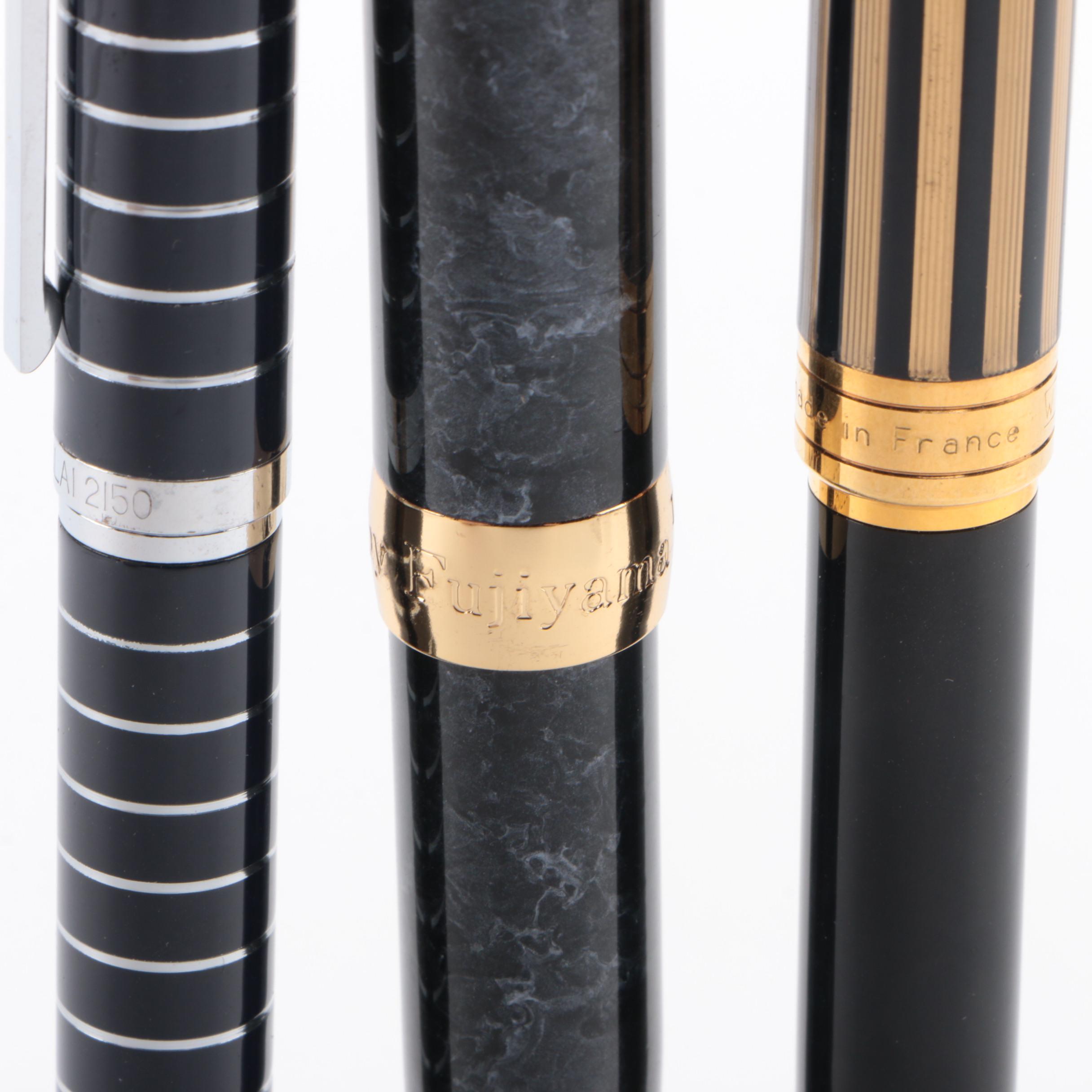 Fujiyama "Voyager", Huashilai 2150, and Walk-Over Fountain Pens