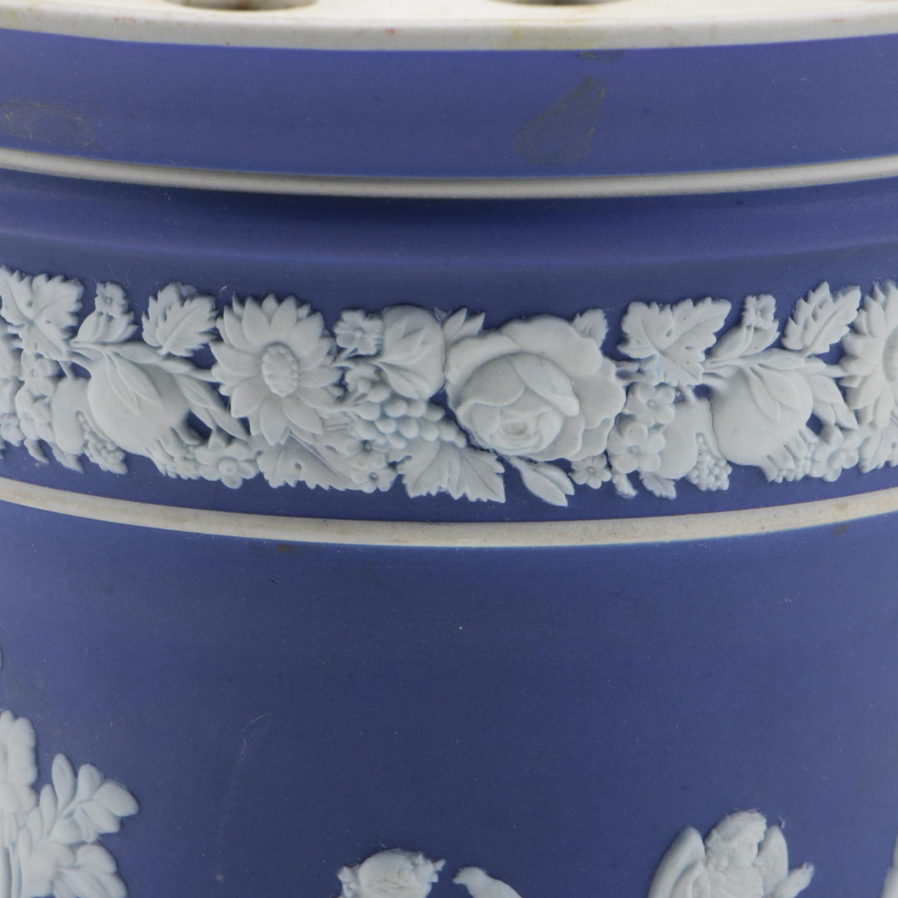 Wedgwood Jasperware Frog Vase and Queensware Trinket Box