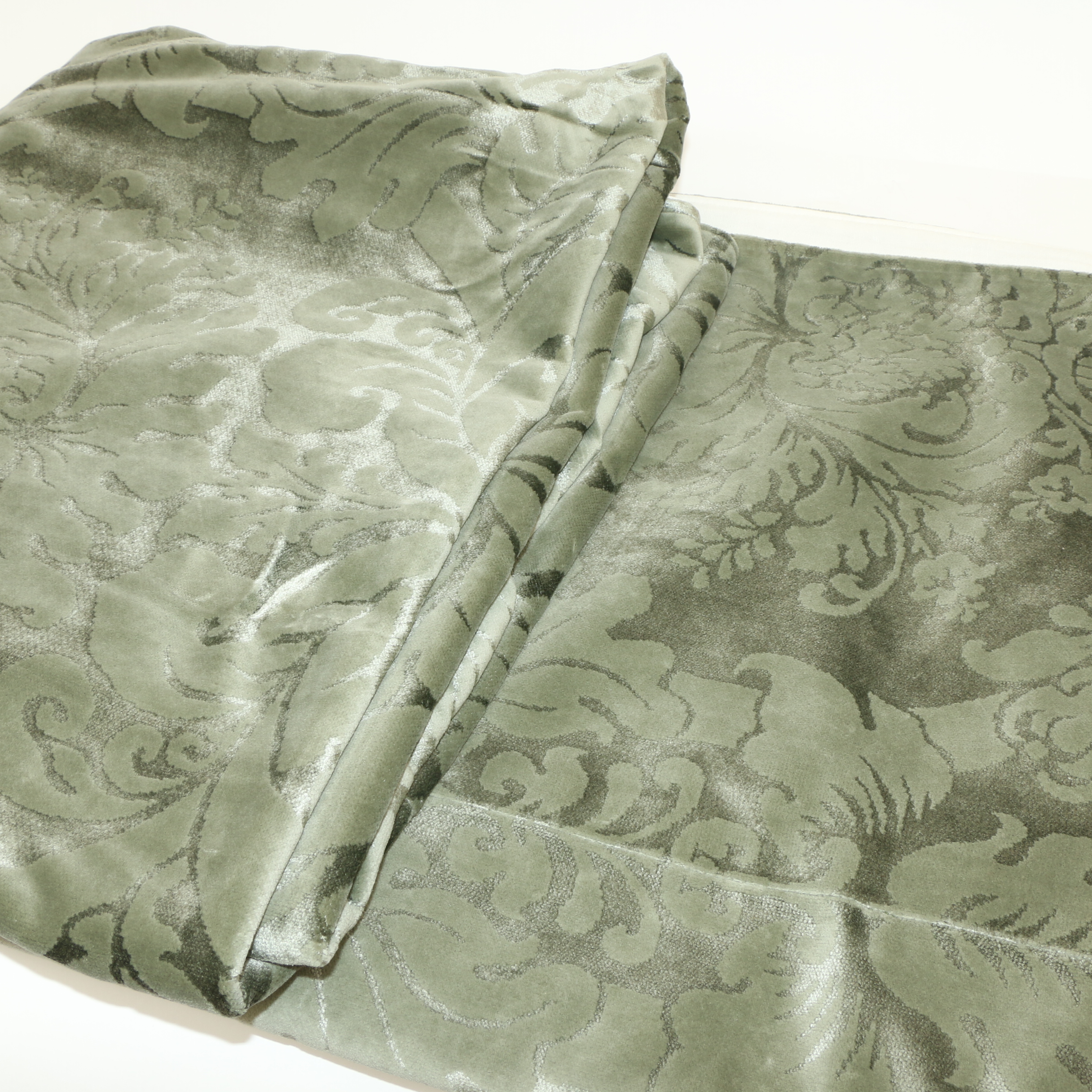 Green Velvet Patterned Bedspread