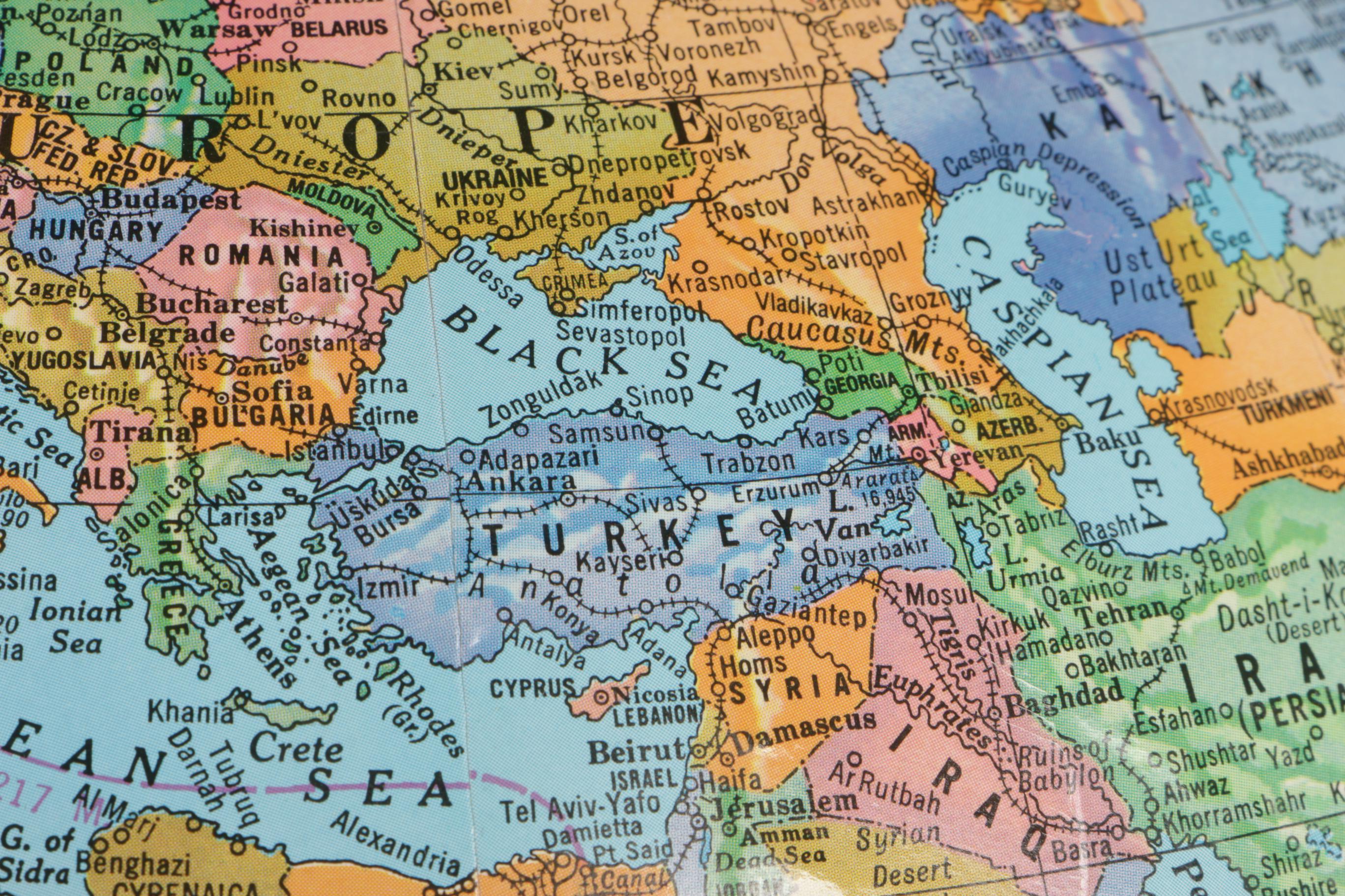 Cram's Imperial World Globe with Gold Finish Stand and Wooden Base