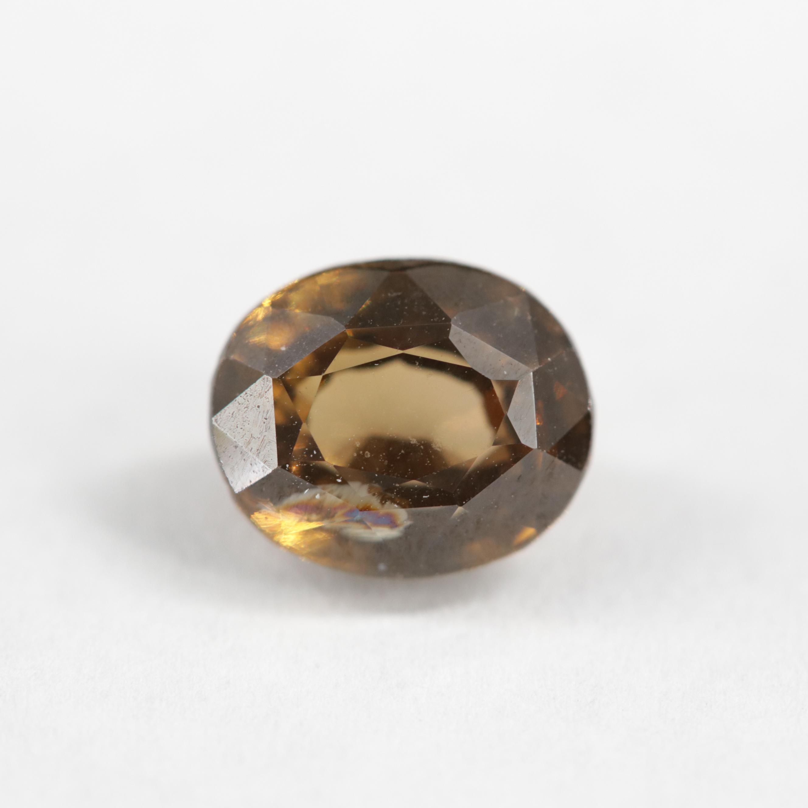 Loose 3.45 CT Oval Faceted Zircon