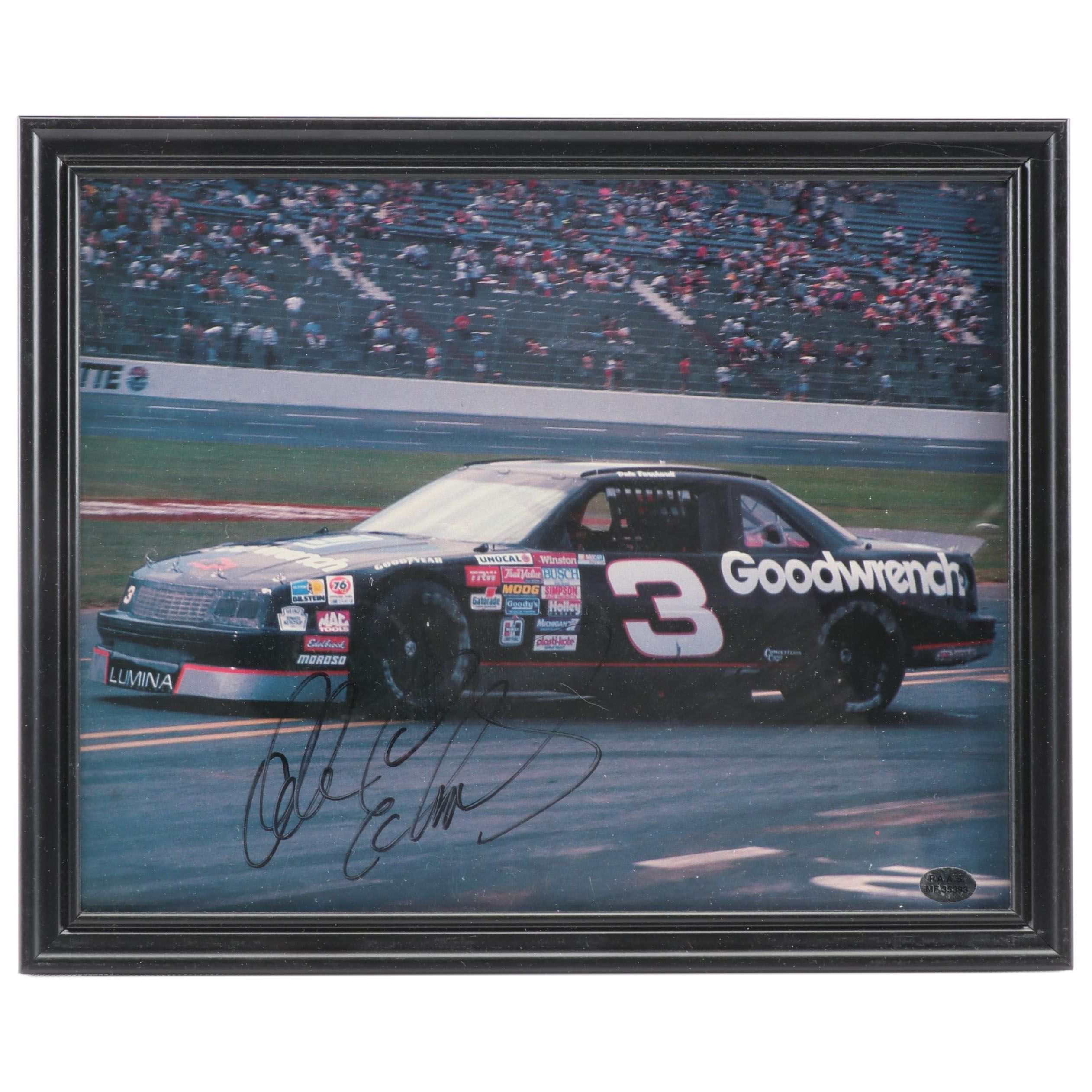 Dale Earnhardt Sr. Signed Photo Print, Framed  Visual COA