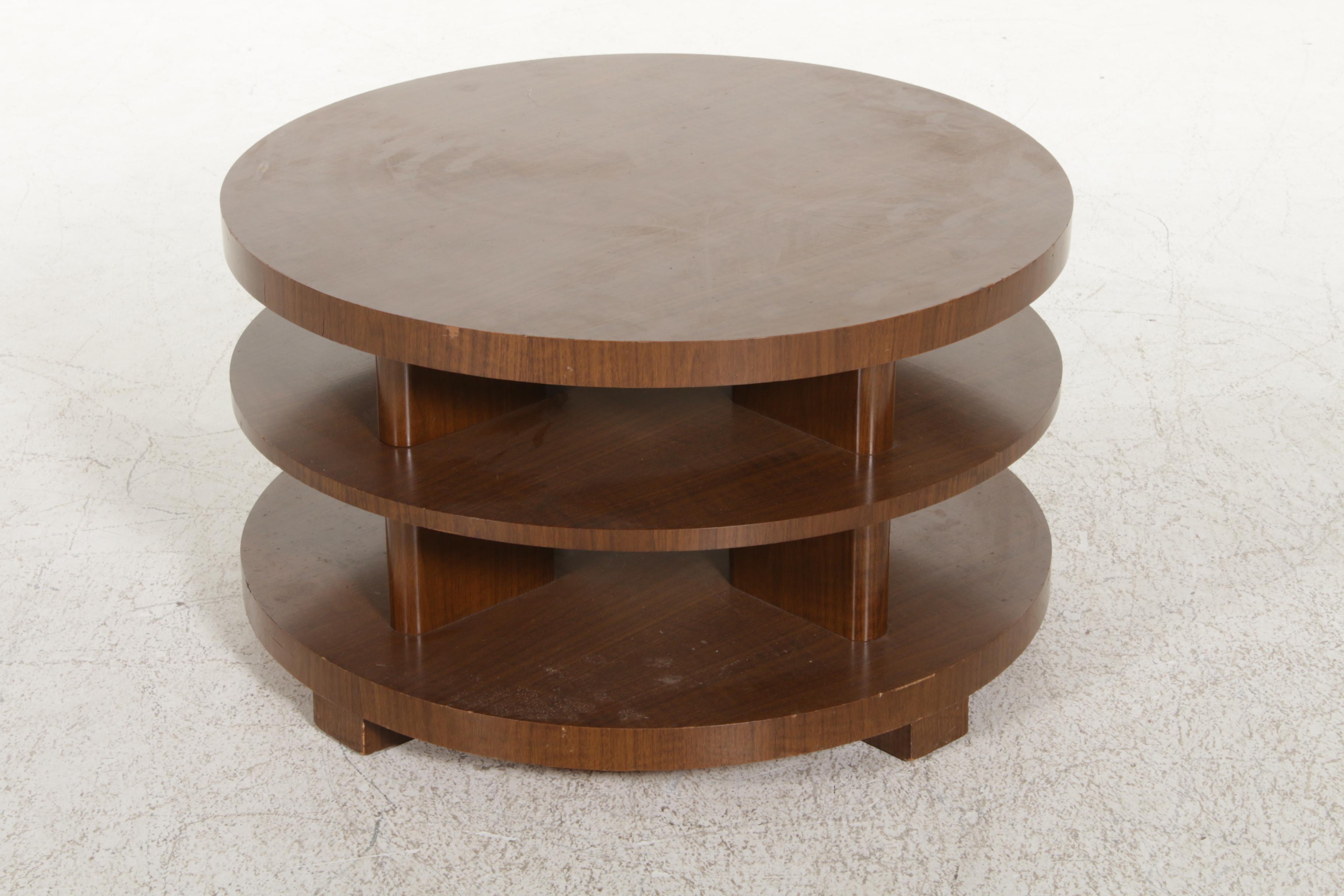 Mid Century Modern Three Tiered Coffee Table