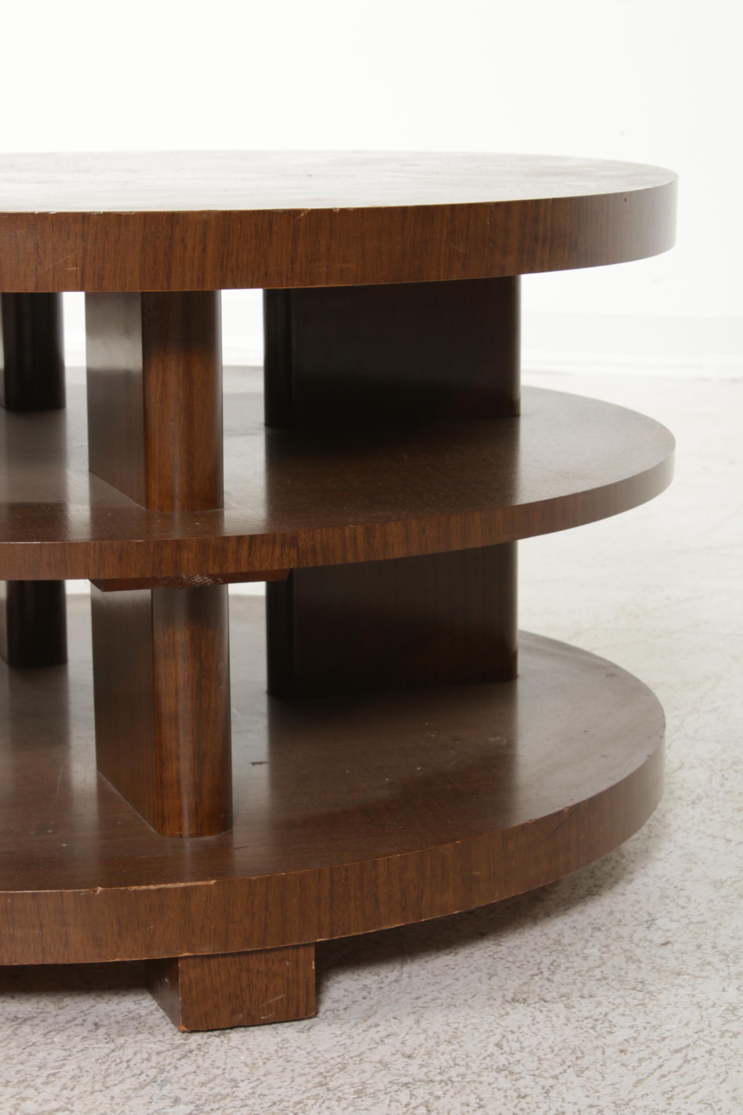 Mid Century Modern Three Tiered Coffee Table