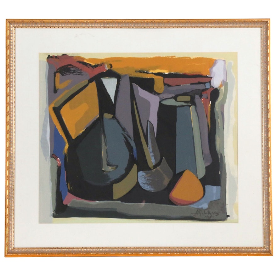 Abstract Serigraph Still Life Composition