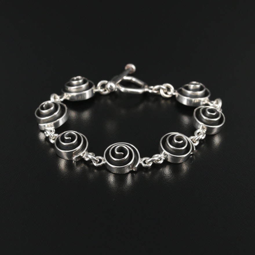 Sterling Silver Swirl Bracelet