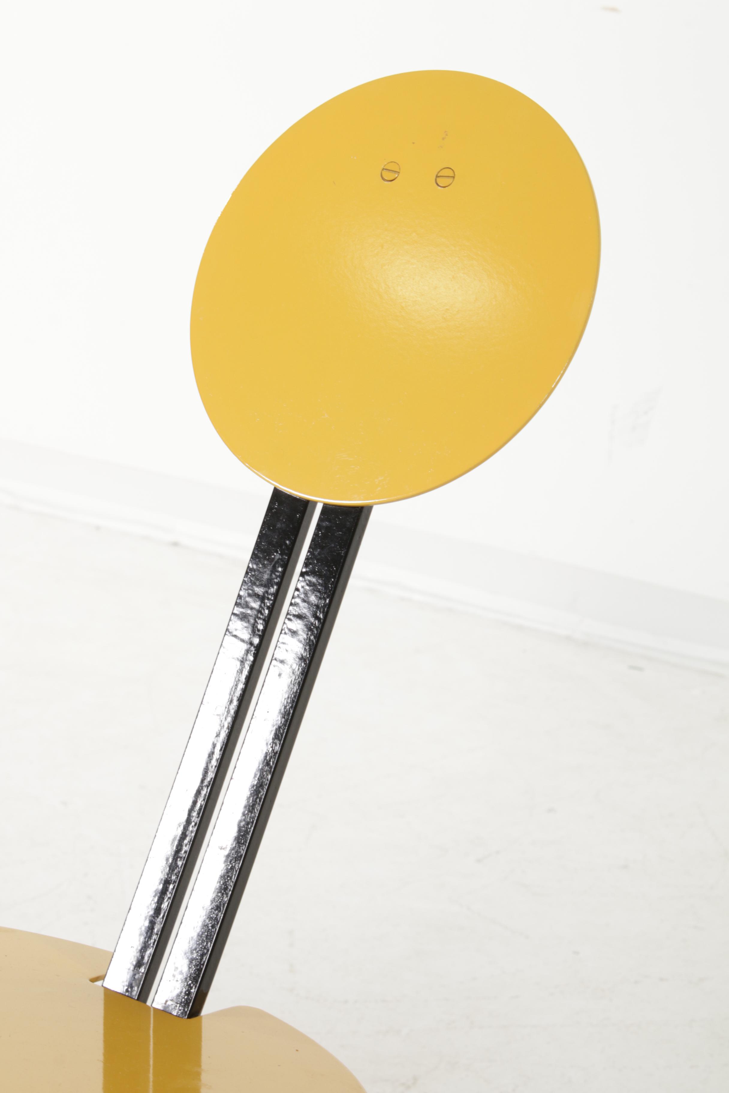 Memphis Style Metal Folding Chair, 1980s