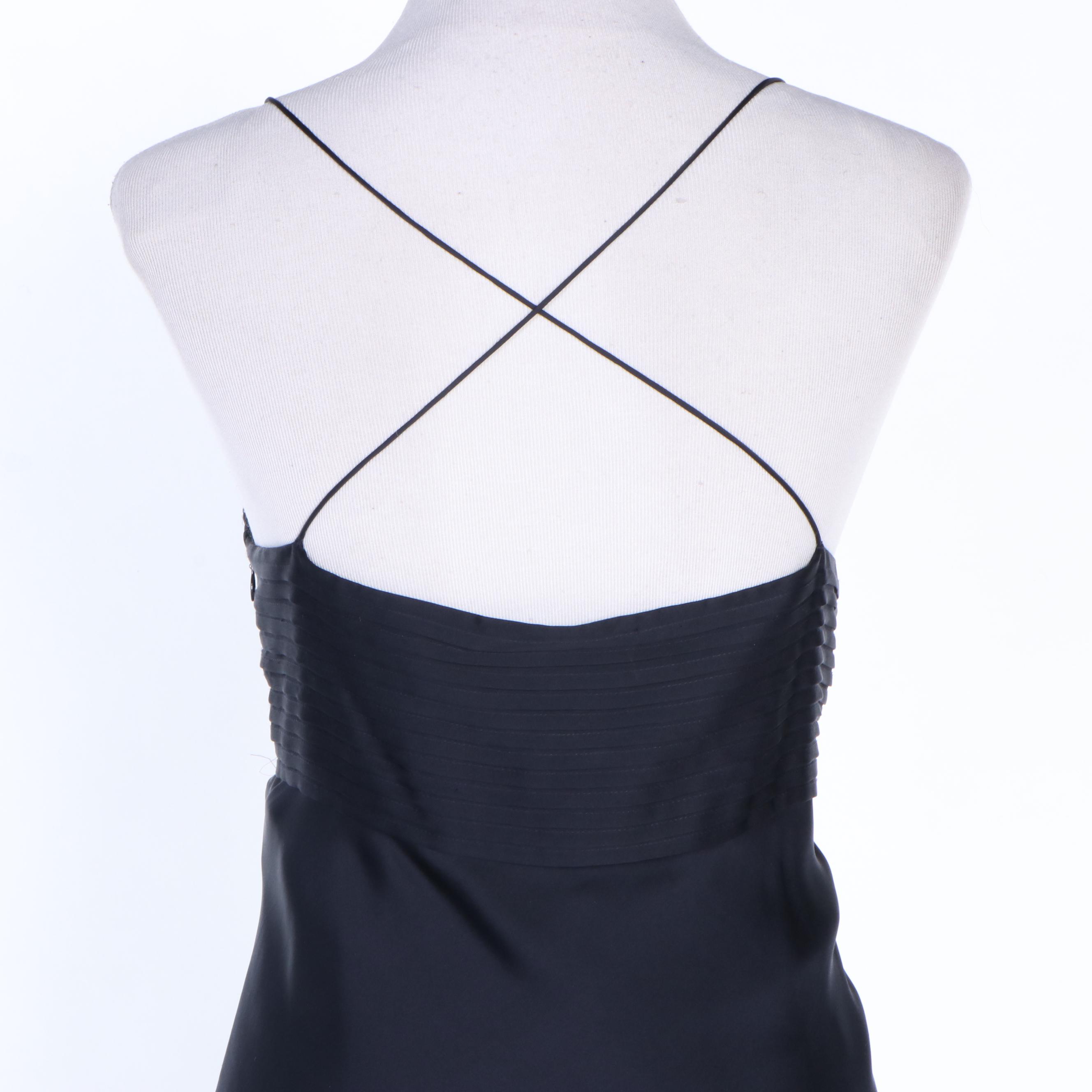 Ralph Lauren Black Label Navy Blue Silk Evening Slip Dress