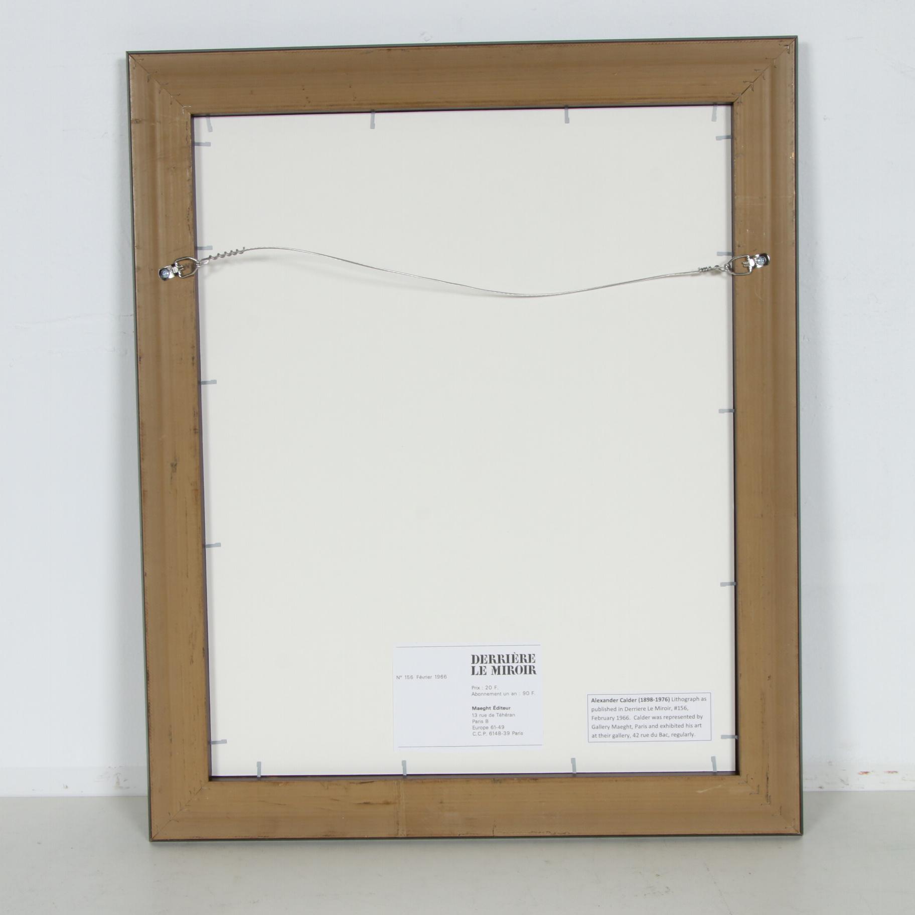 Alexander Calder Color Lithograph for "Derrière le Miroir", 1966