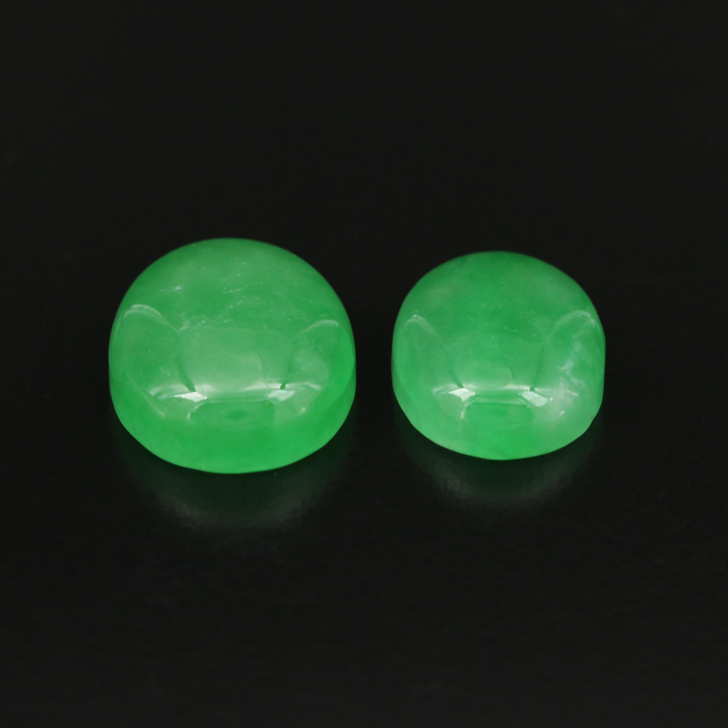 Loose 33.20 CTW Oval Jadeite Cabochons