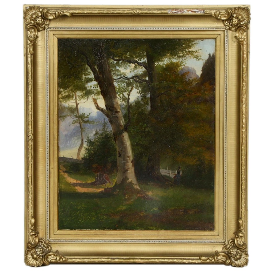 Landscape with Figure Oil Painting