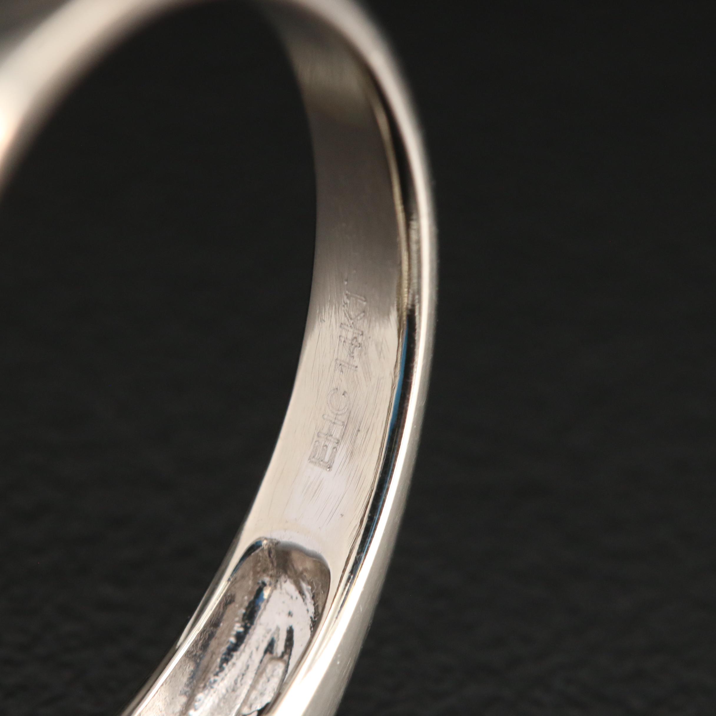 14K White Gold 2.15 CT Sapphire and Diamond Ring