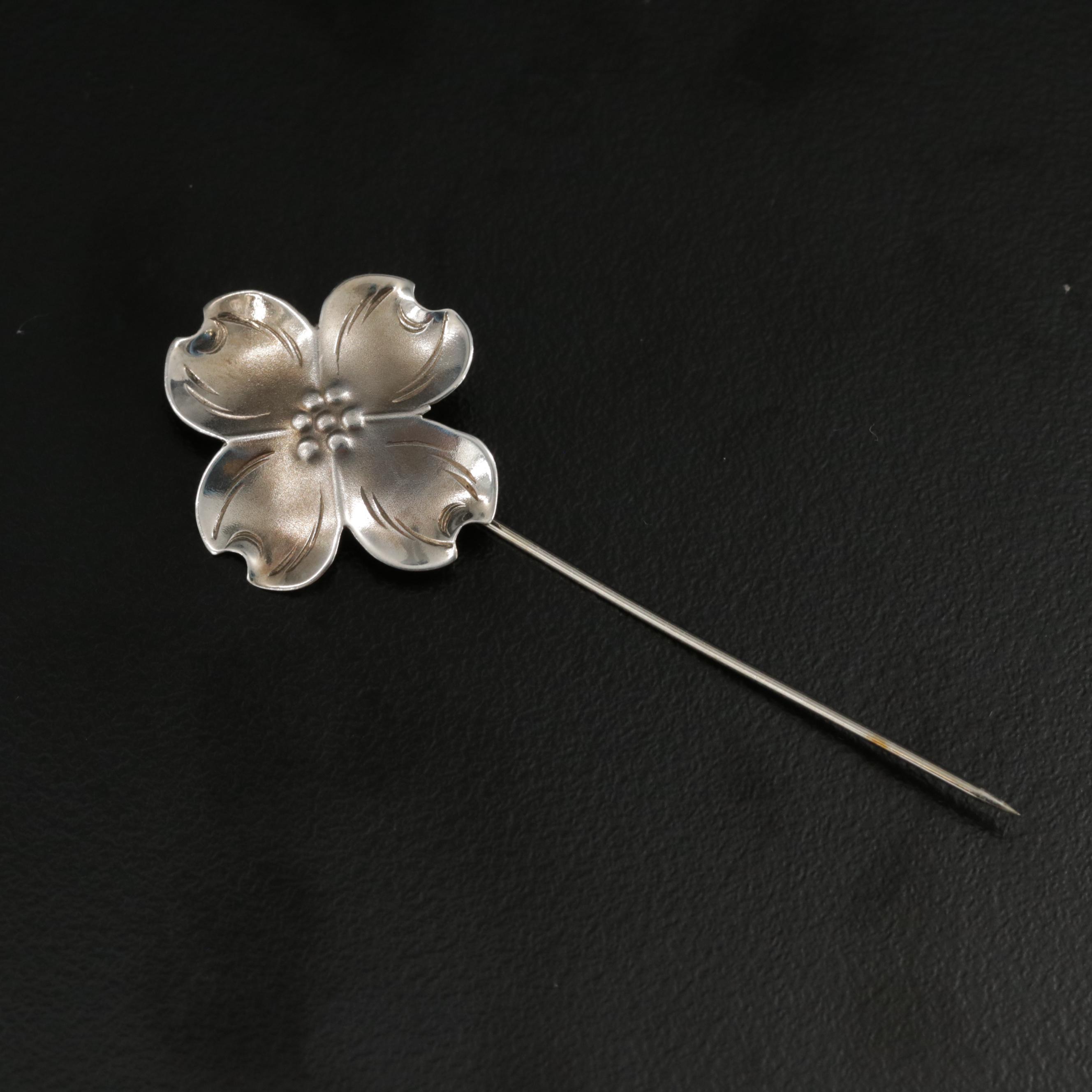 Vintage Stuart Nye Dogwood Motif Sterling Jewelry