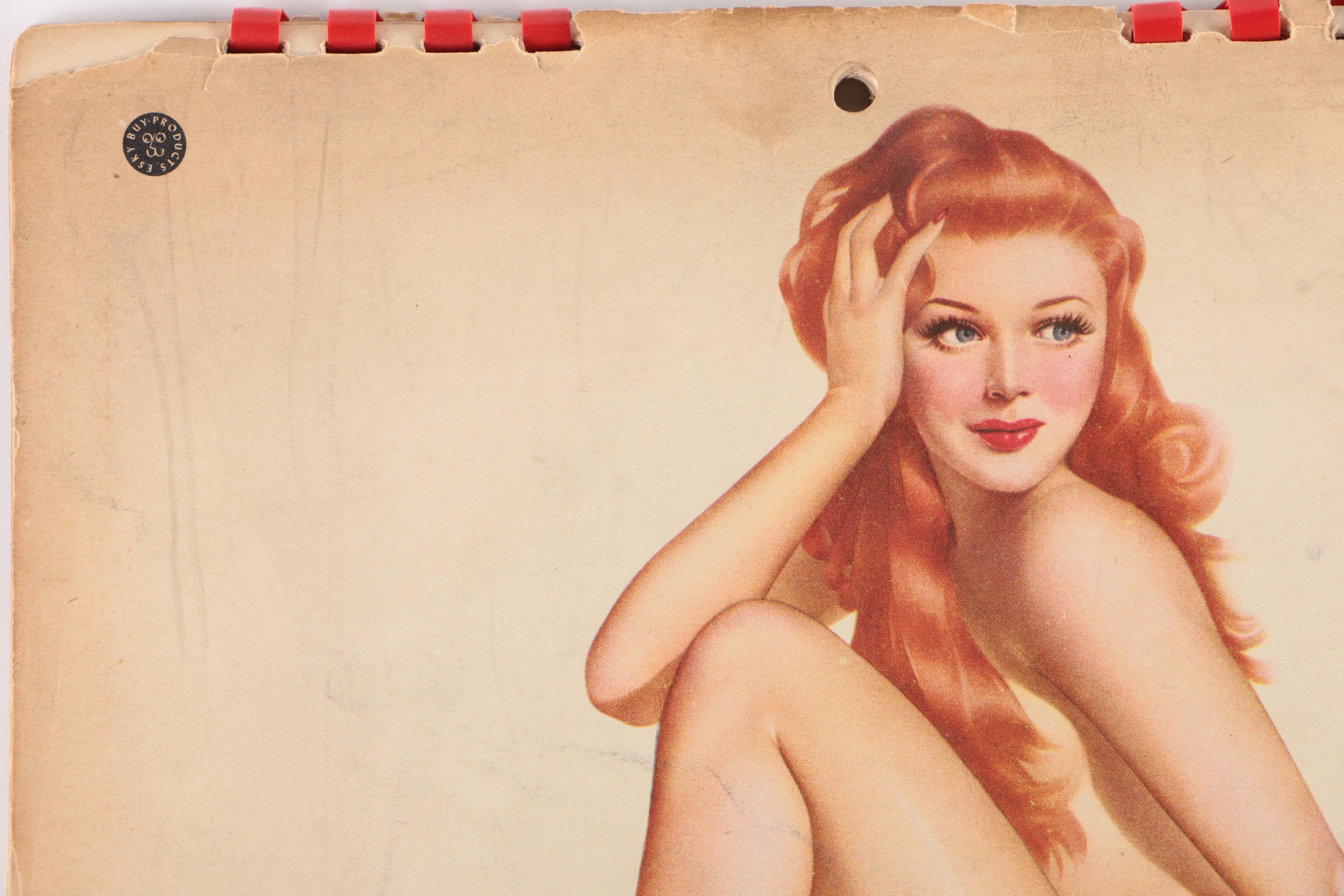 Varga Girls Pin Up Print Calendar For Esquire Magazine, 1944