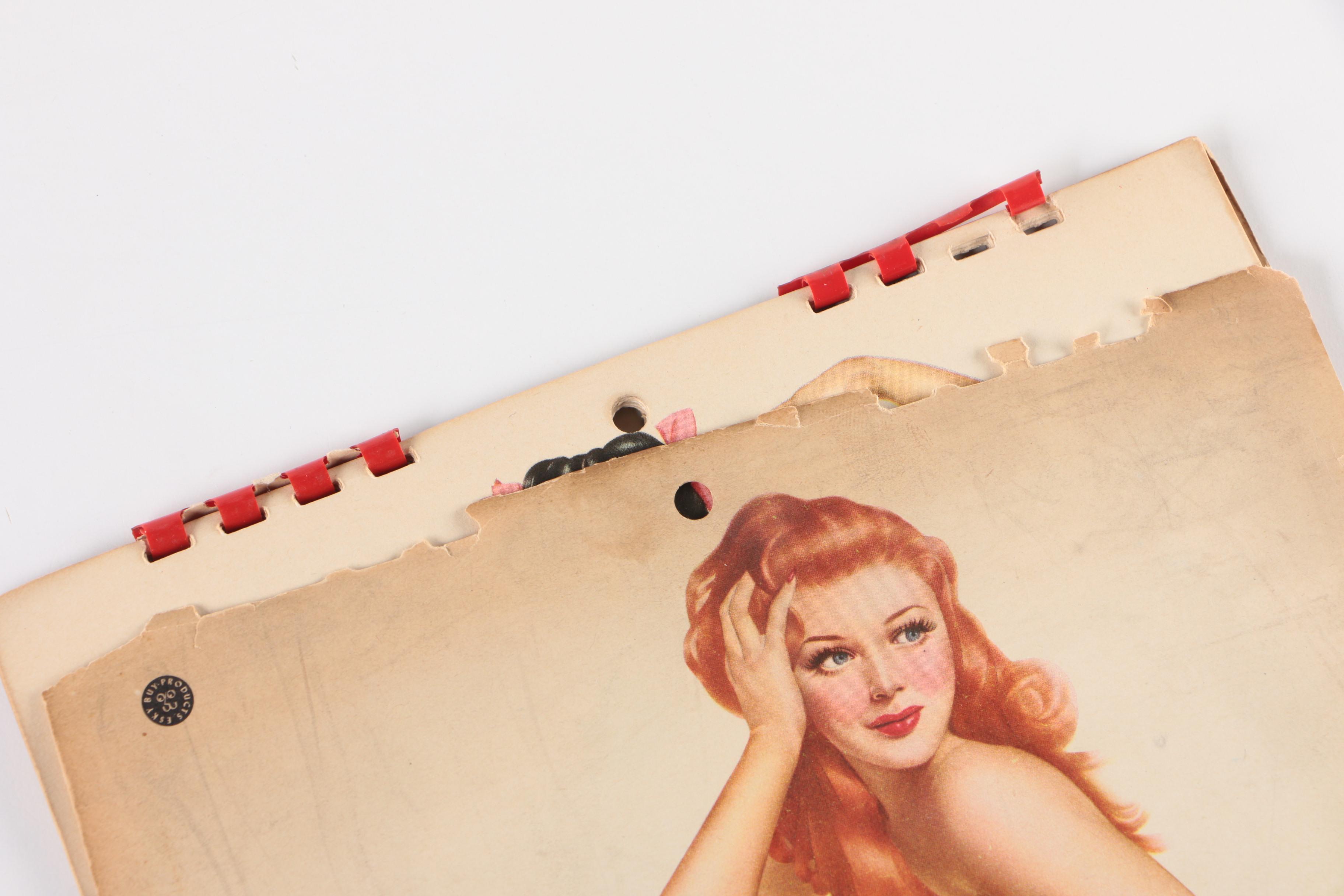 Varga Girls Pin Up Print Calendar For Esquire Magazine, 1944