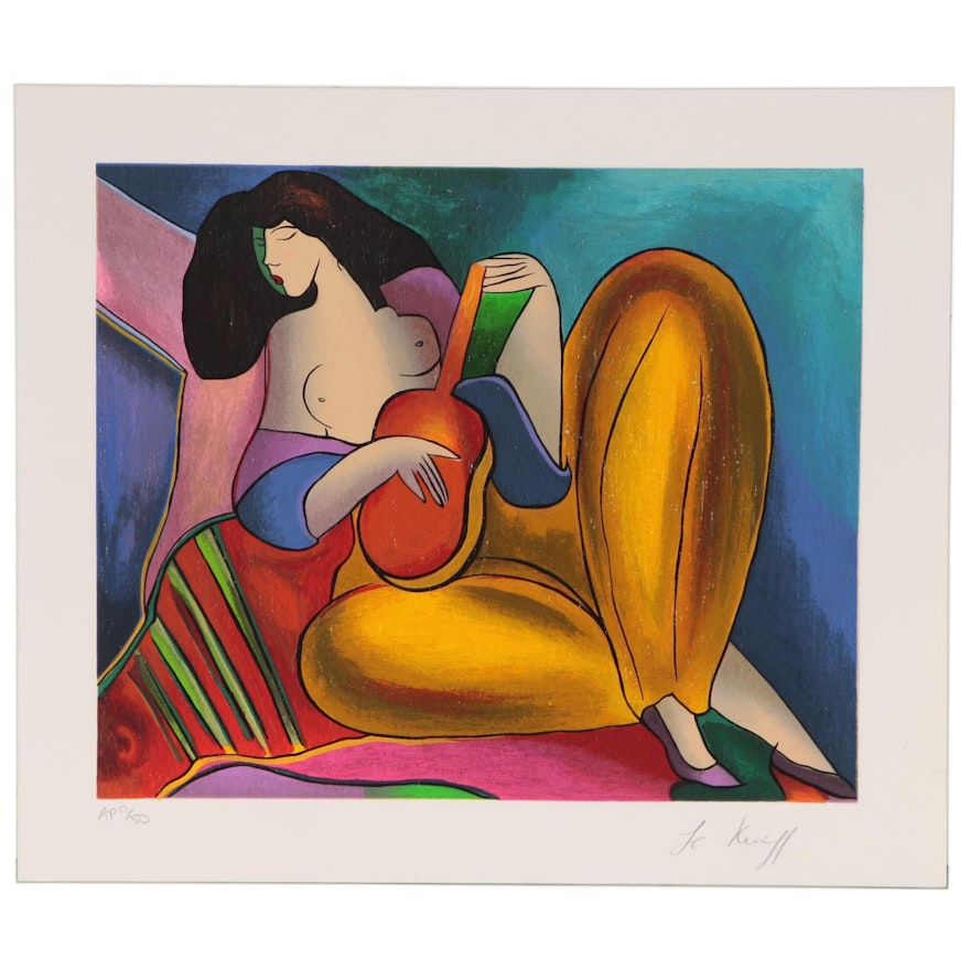 Linda Le Kinff Serigraph "Georgette", 2002