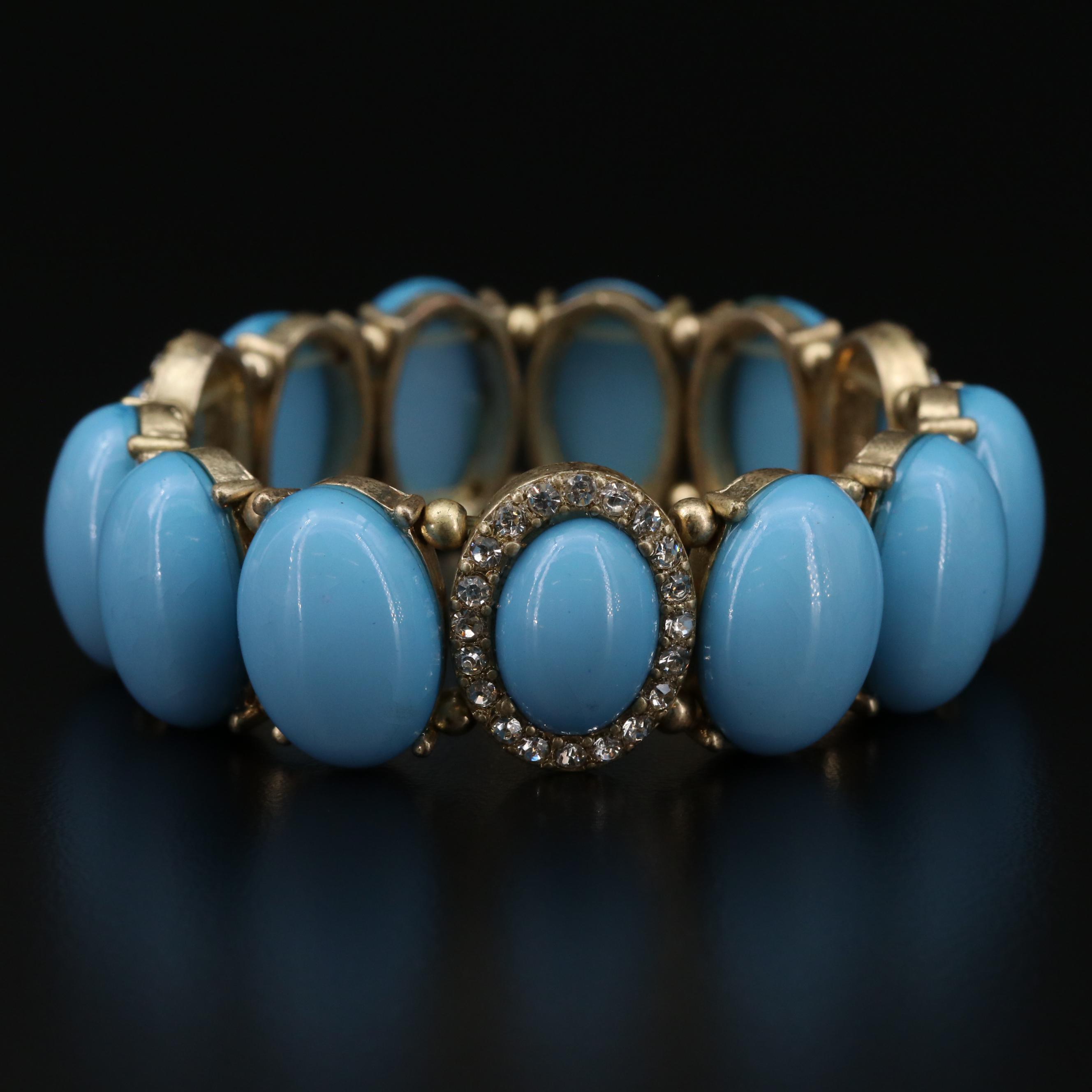 Rhinestone Bracelet and Earrings