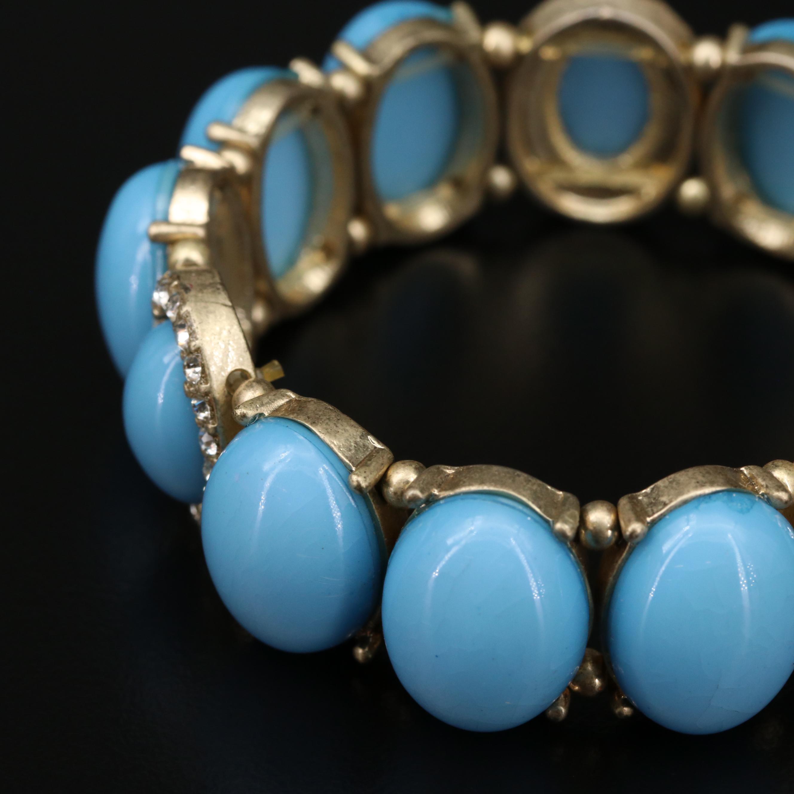 Rhinestone Bracelet and Earrings