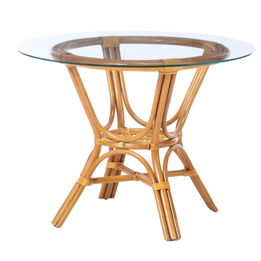 Boca Rattan Glass Top Patio Dining Table