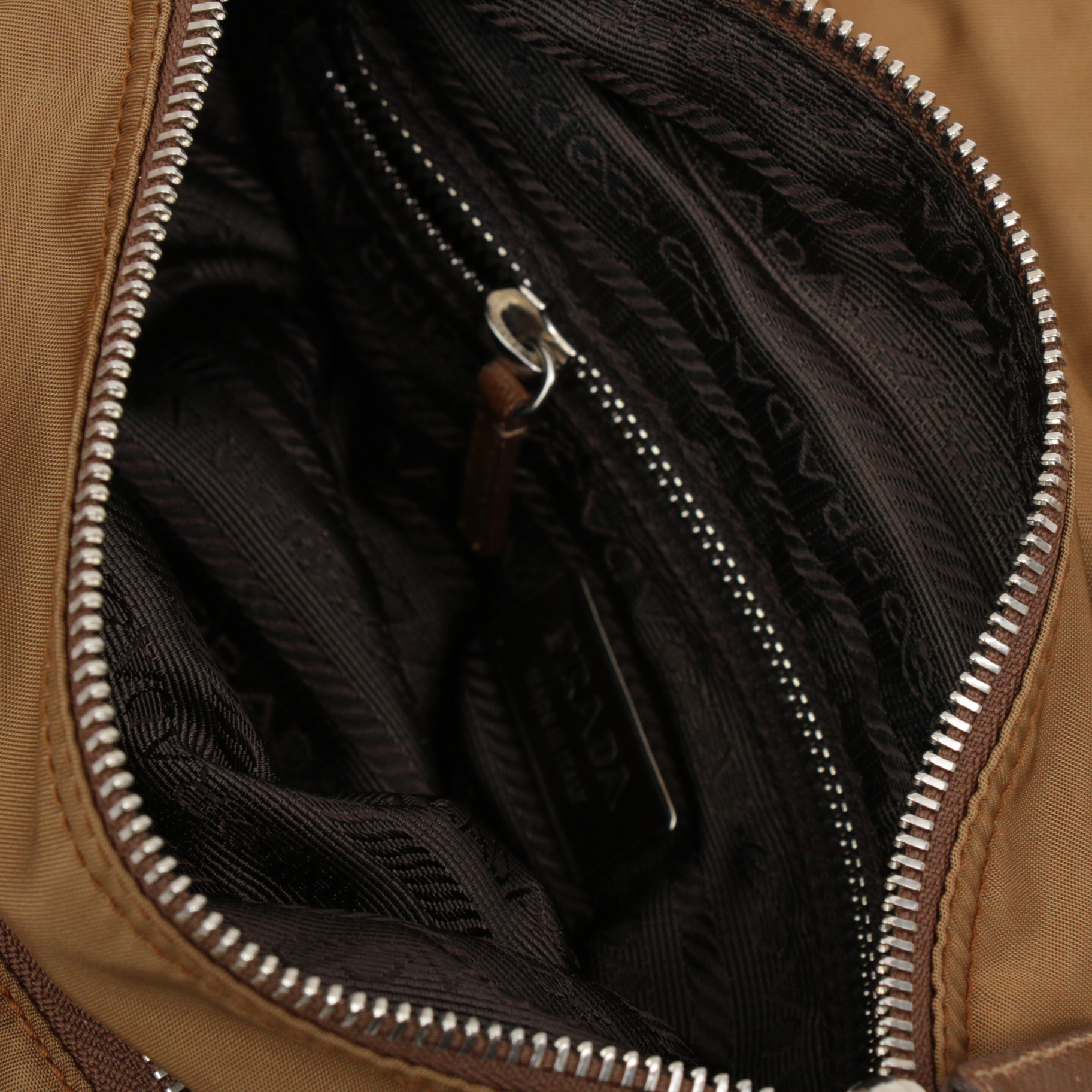 Prada Tessuto Nylon and Saffiano Leather Flap Front Shoulder Bag