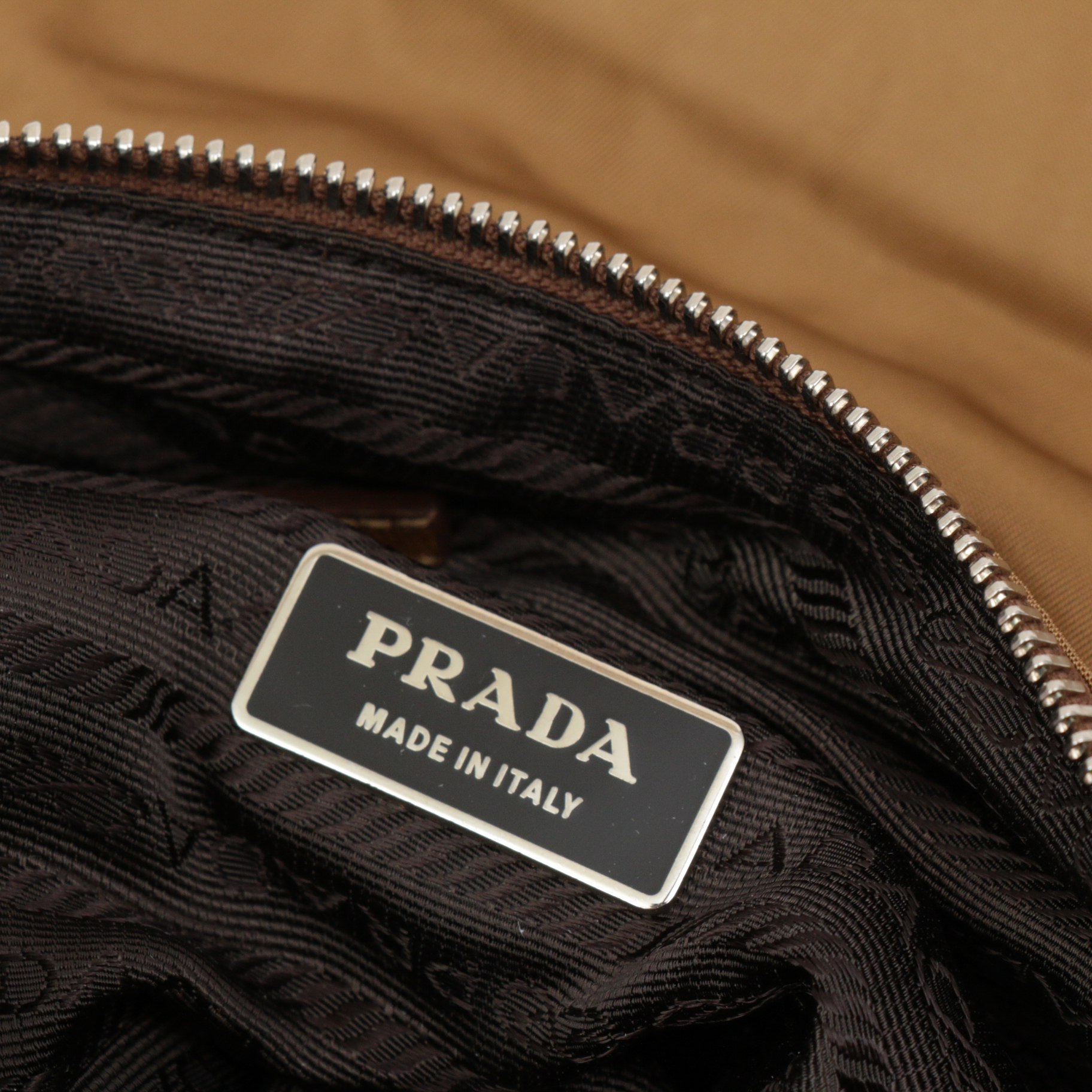 Prada Tessuto Nylon and Saffiano Leather Flap Front Shoulder Bag