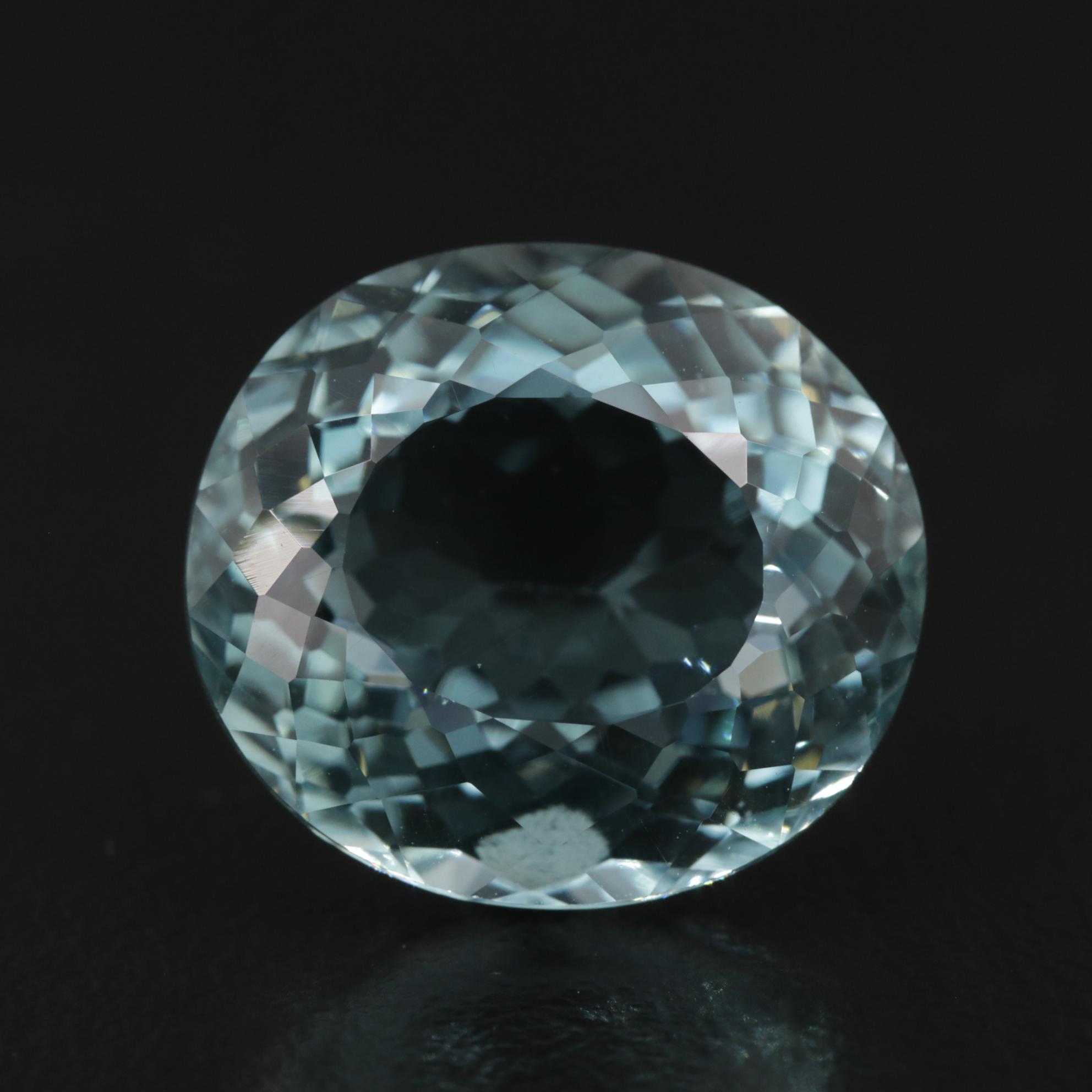 Loose 11.95 CT Synthetic Blue Quartz