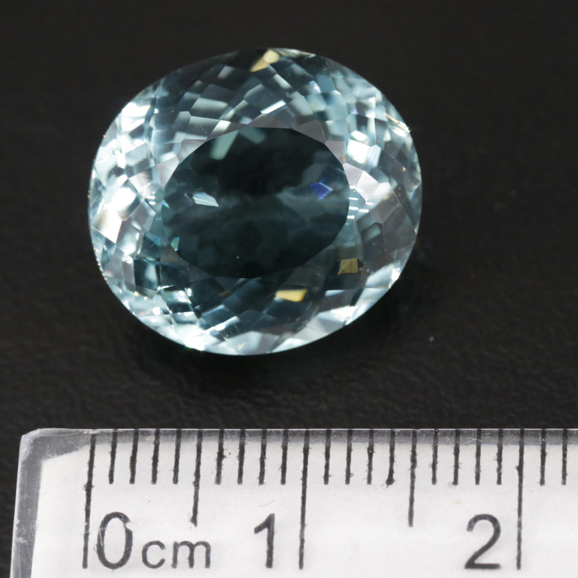 Loose 11.95 CT Synthetic Blue Quartz